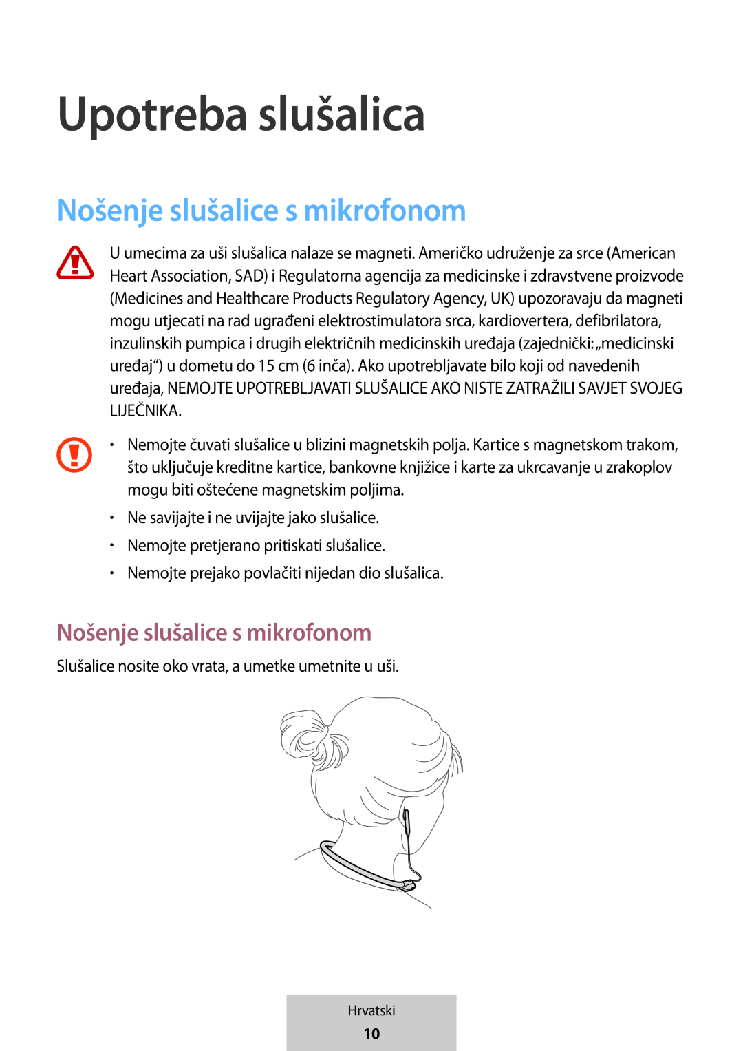 Nošenje slušalice s mikrofonom In-Ear Headphones U Flex Headphones