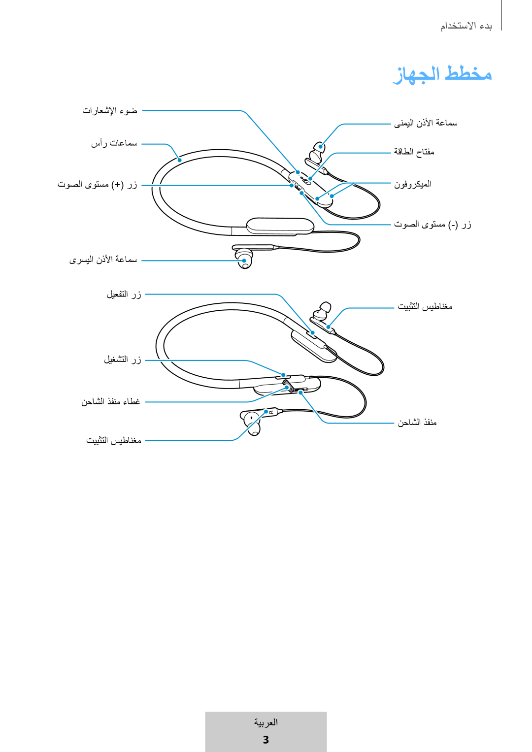 زاهجلا ططخم In-Ear Headphones U Flex Headphones