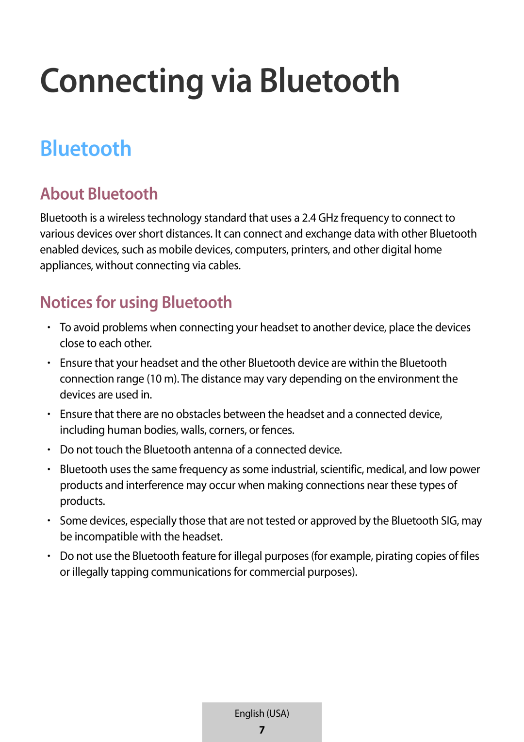 Bluetooth Connecting via Bluetooth