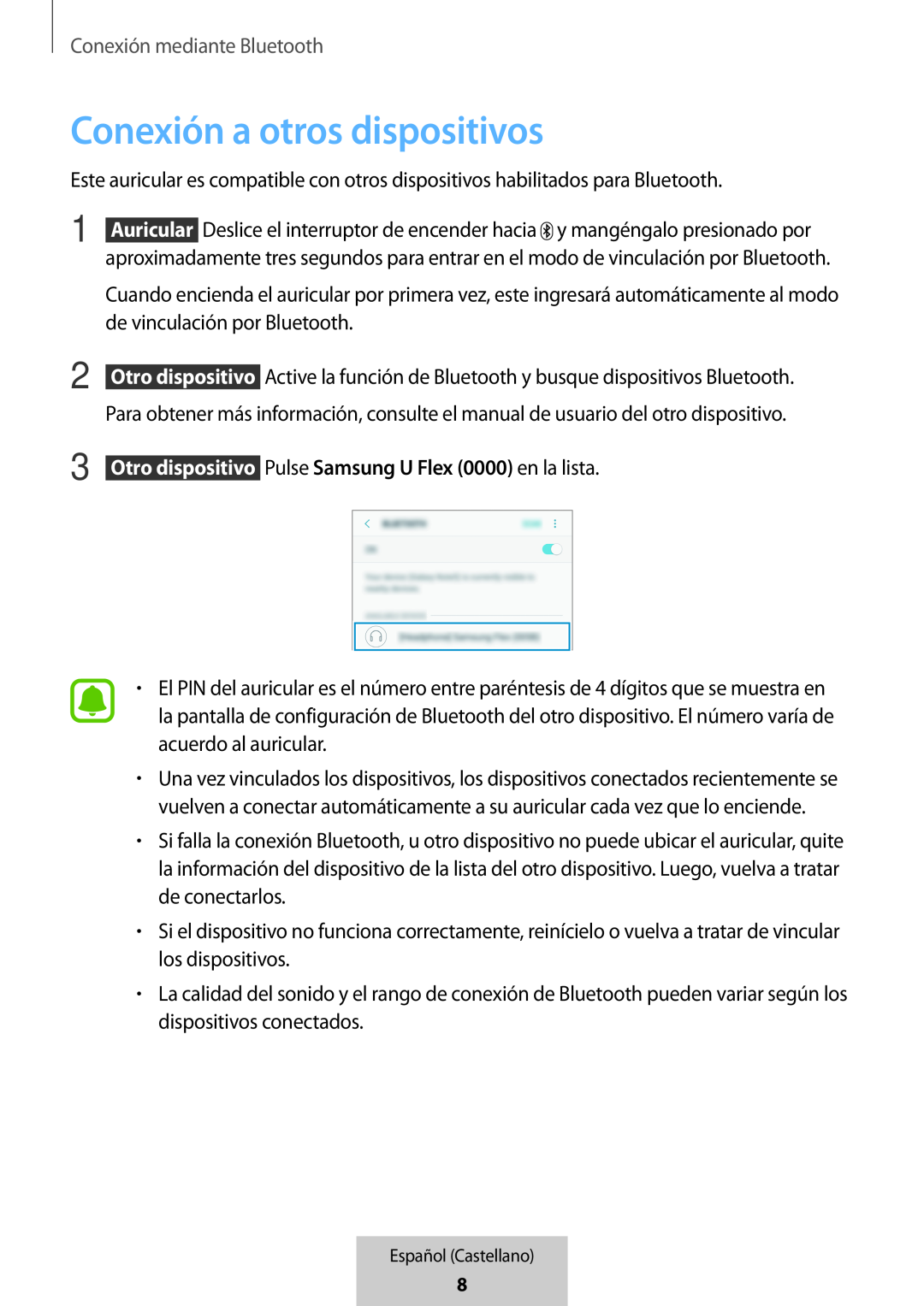 Conexión a otros dispositivos Conexión mediante Bluetooth