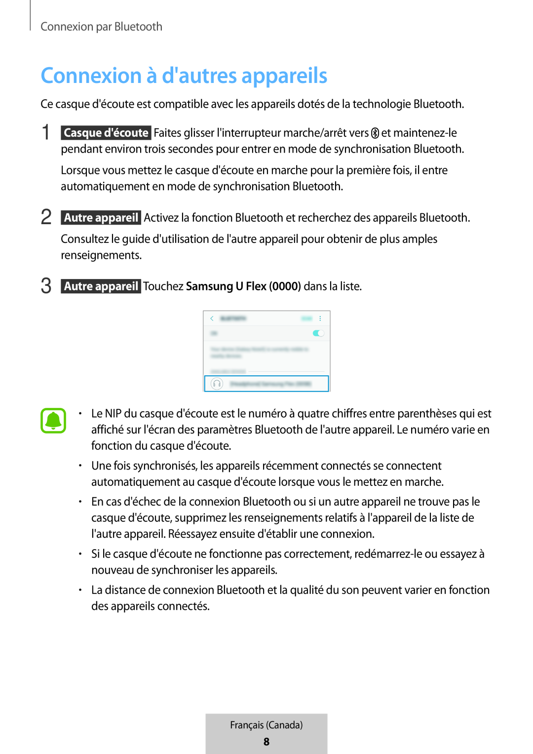 Connexion à d'autres appareils