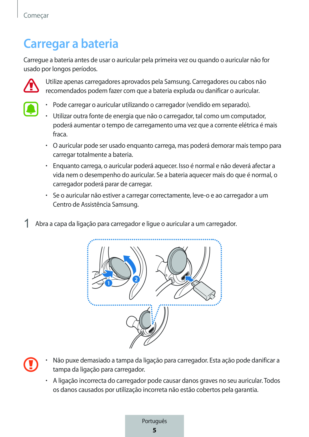 Carregar a bateria In-Ear Headphones Level Active Headphones