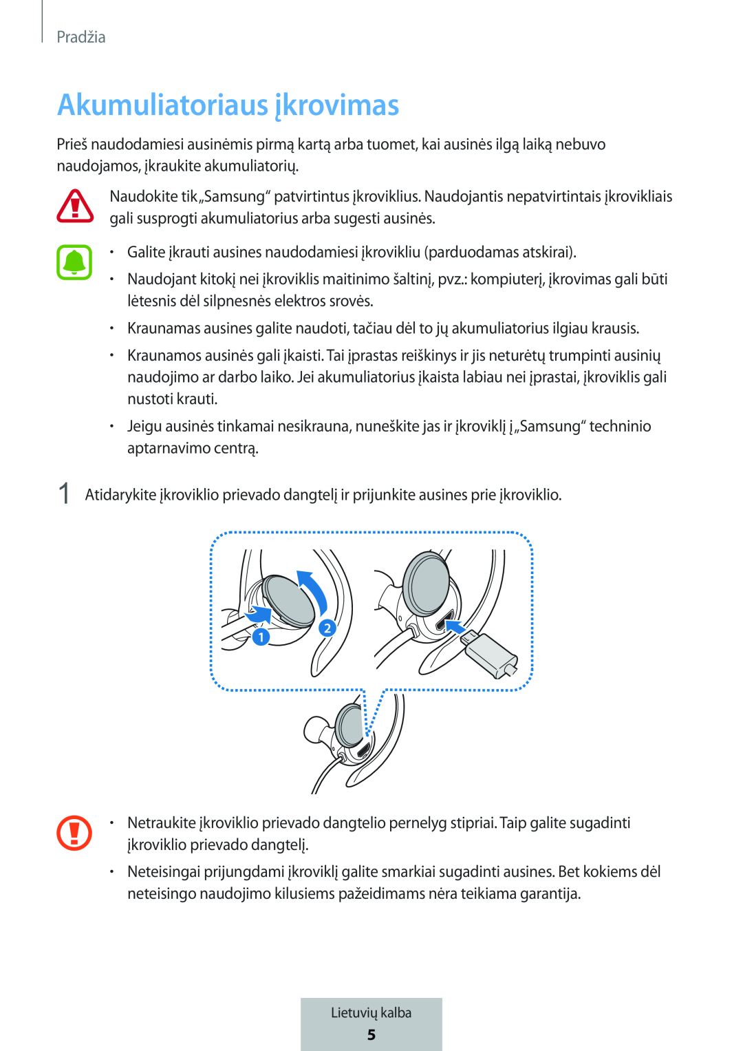 Akumuliatoriaus įkrovimas In-Ear Headphones Level Active Headphones