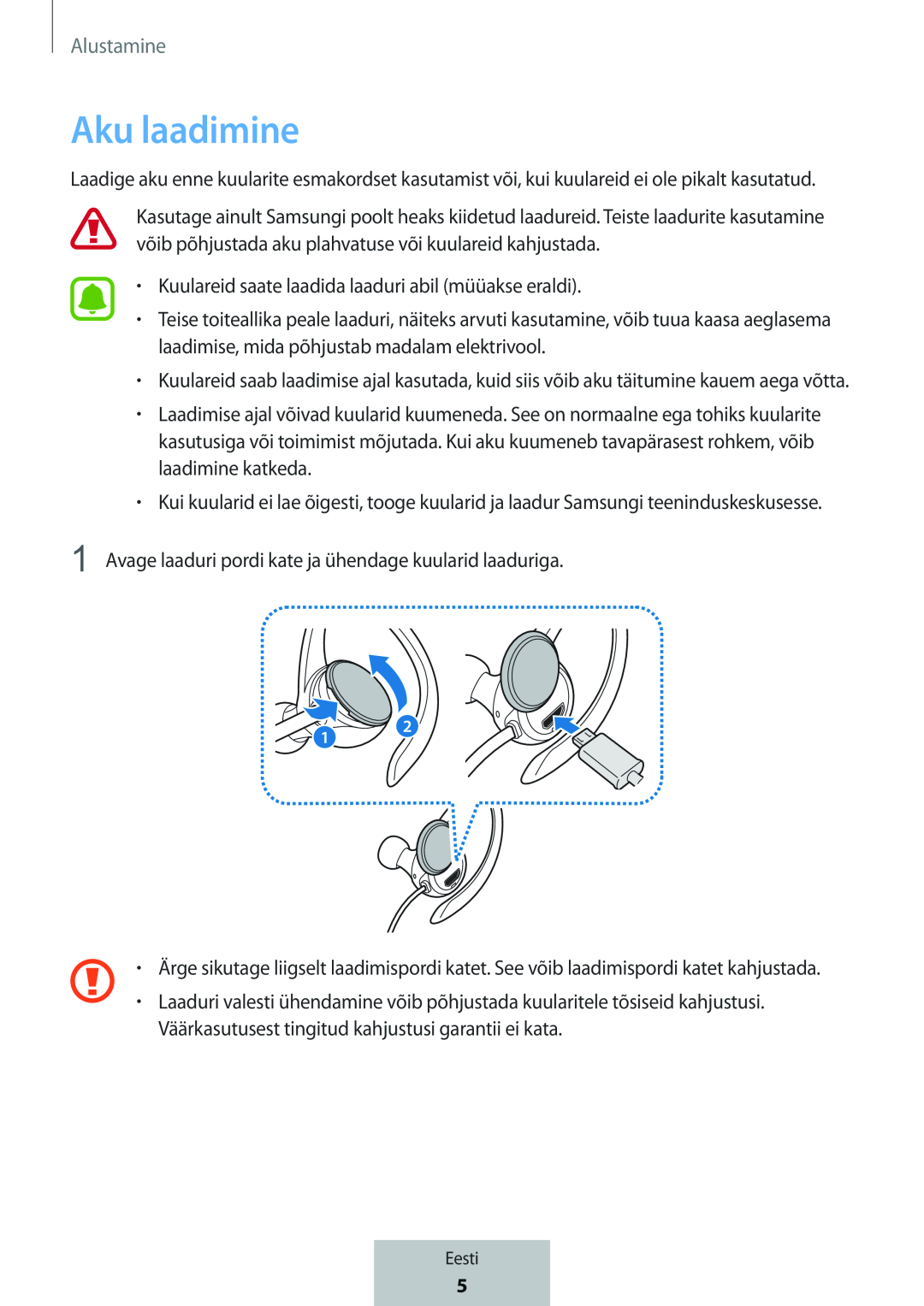 Aku laadimine In-Ear Headphones Level Active Headphones