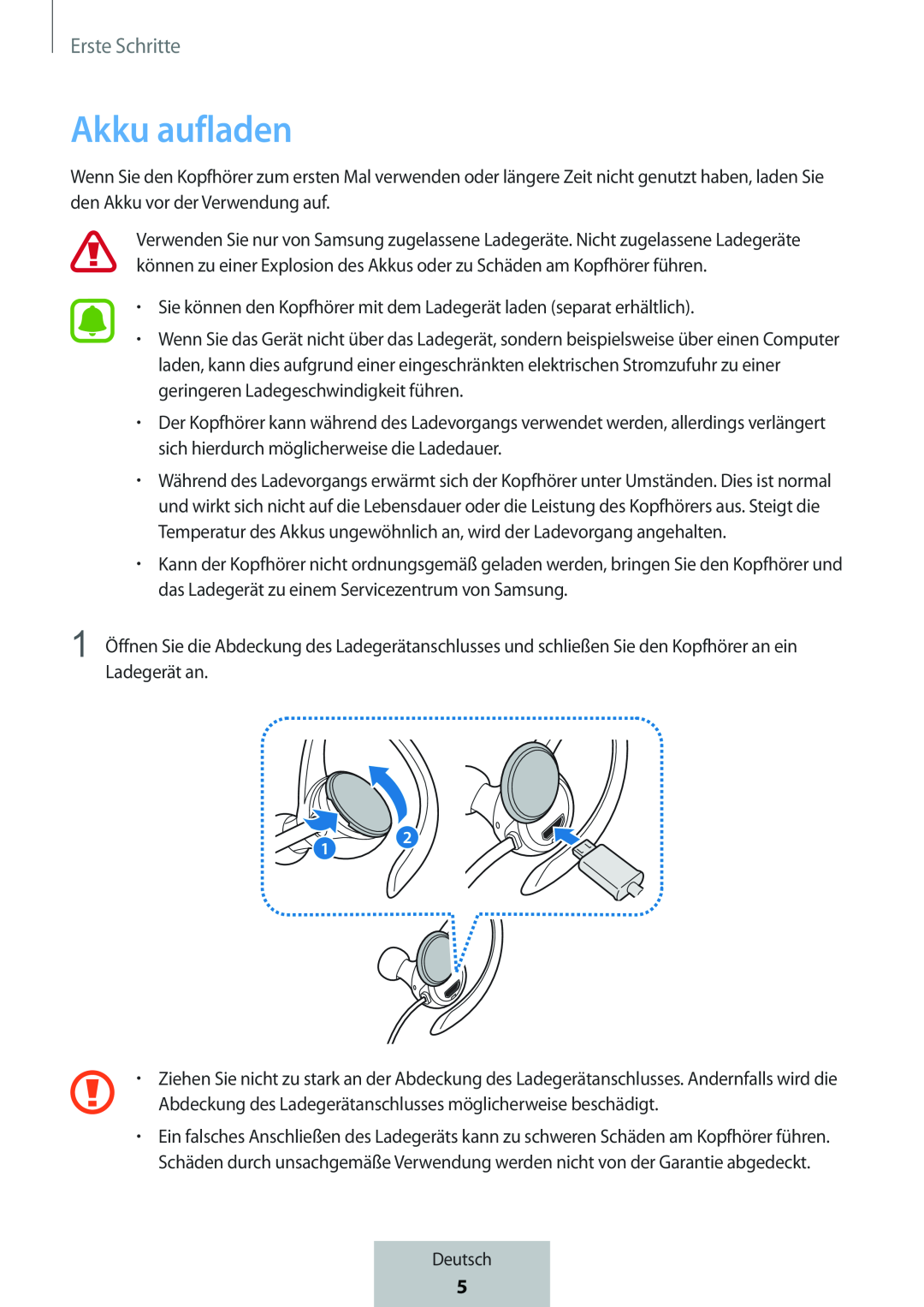 Akku aufladen In-Ear Headphones Level Active Headphones