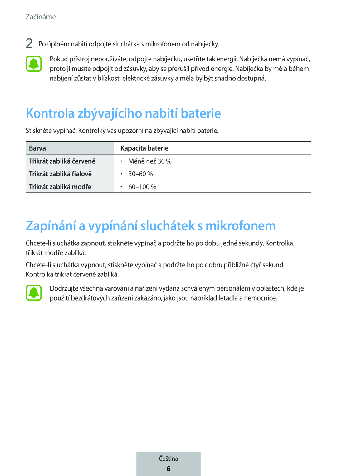 Zapínání a vypínání sluchátek s mikrofonem In-Ear Headphones Level Active Headphones