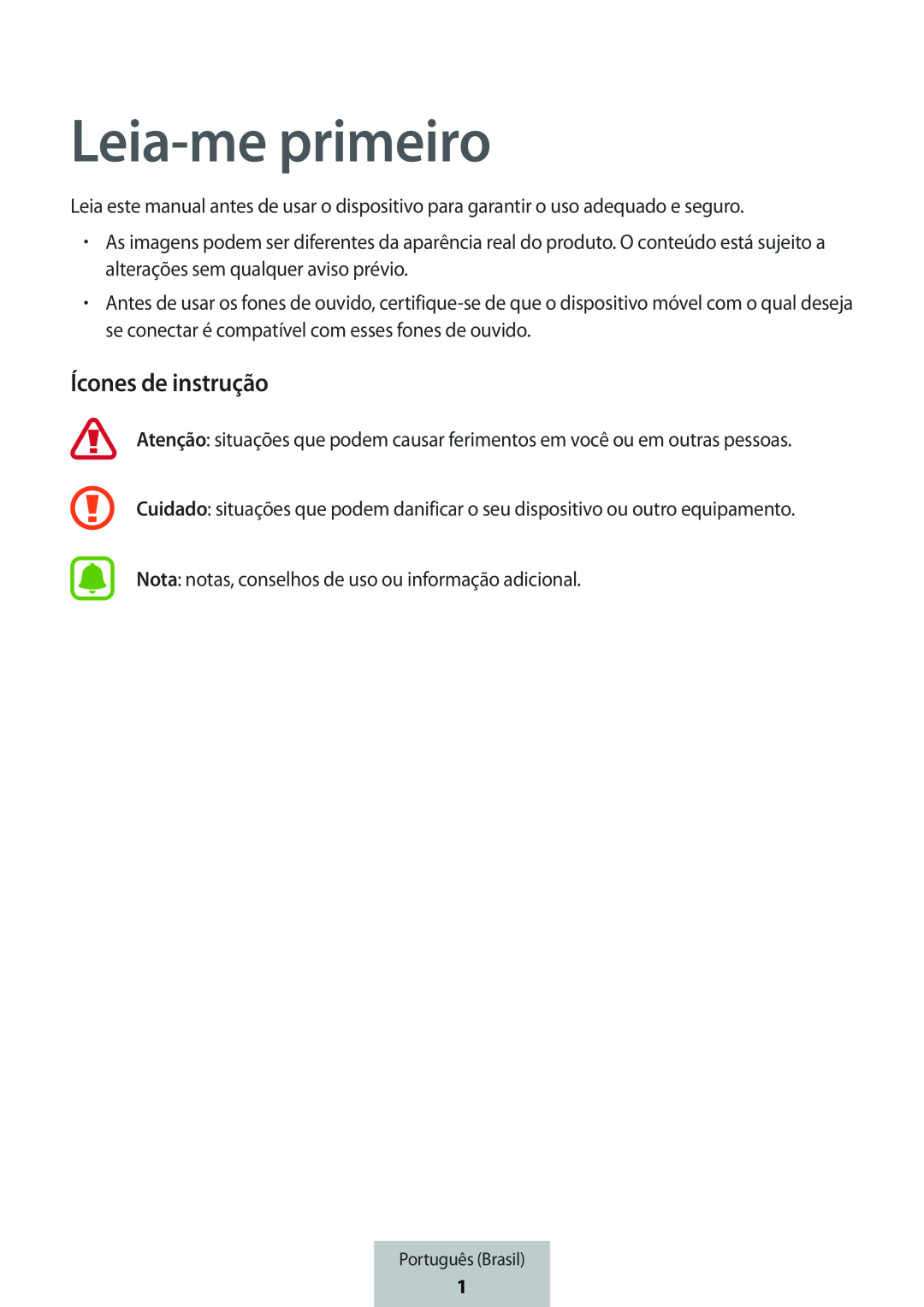 Leia-meprimeiro Ícones de instrução