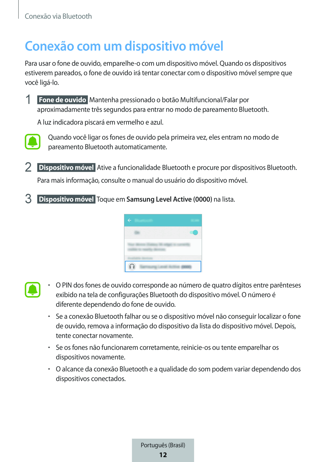 Conexão com um dispositivo móvel