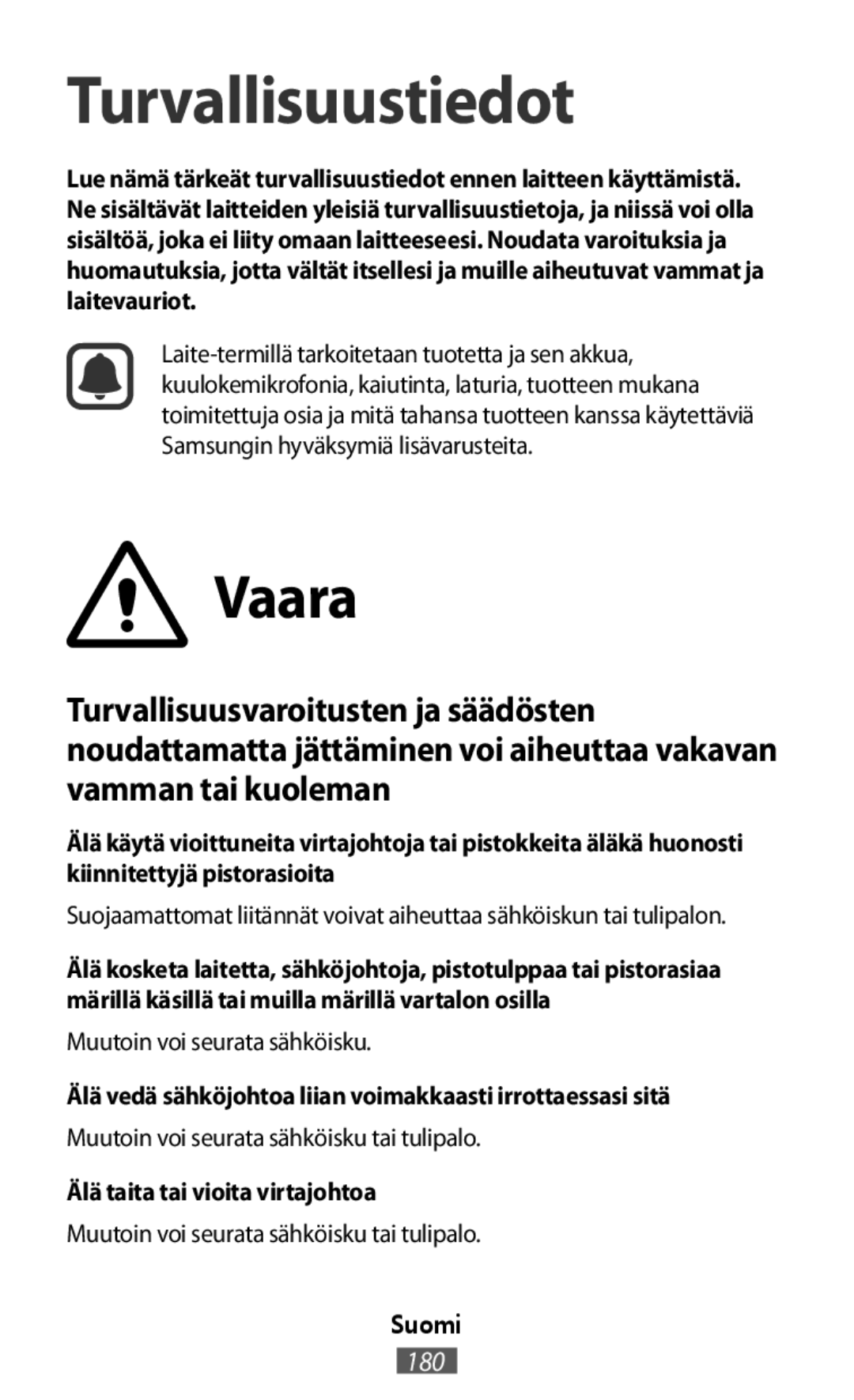 Vaara Turvallisuustiedot