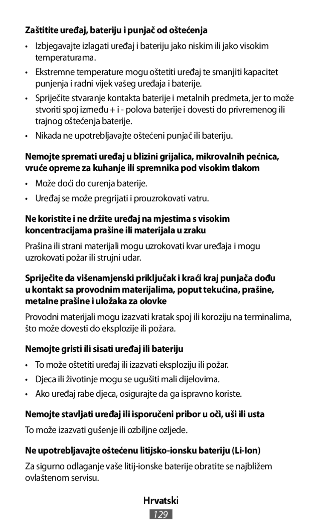 •Nikada ne upotrebljavajte oštećeni punjač ili bateriju On-Ear Headphones Level On Wireless Headphones