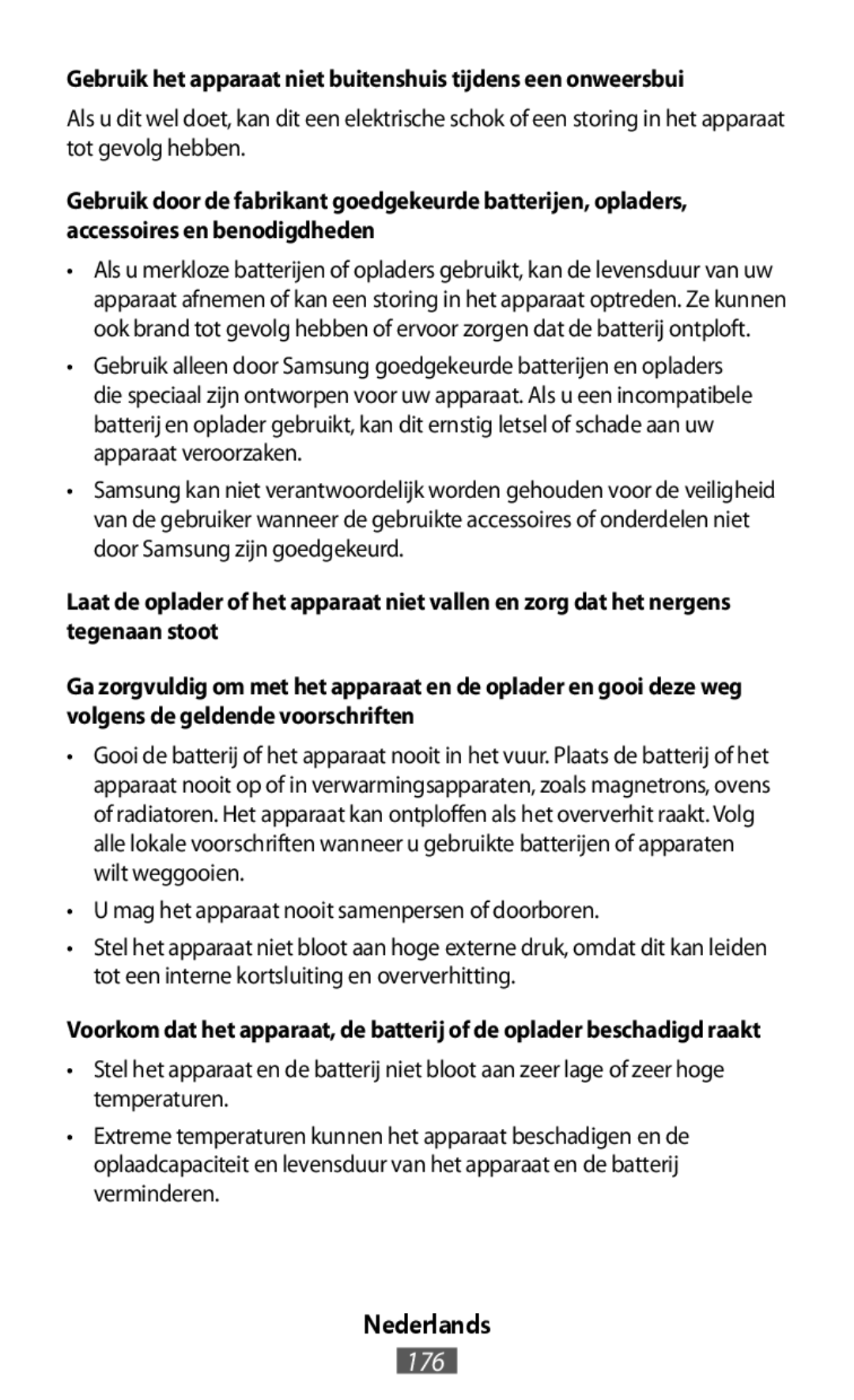 •U mag het apparaat nooit samenpersen of doorboren On-Ear Headphones Level On Wireless Headphones