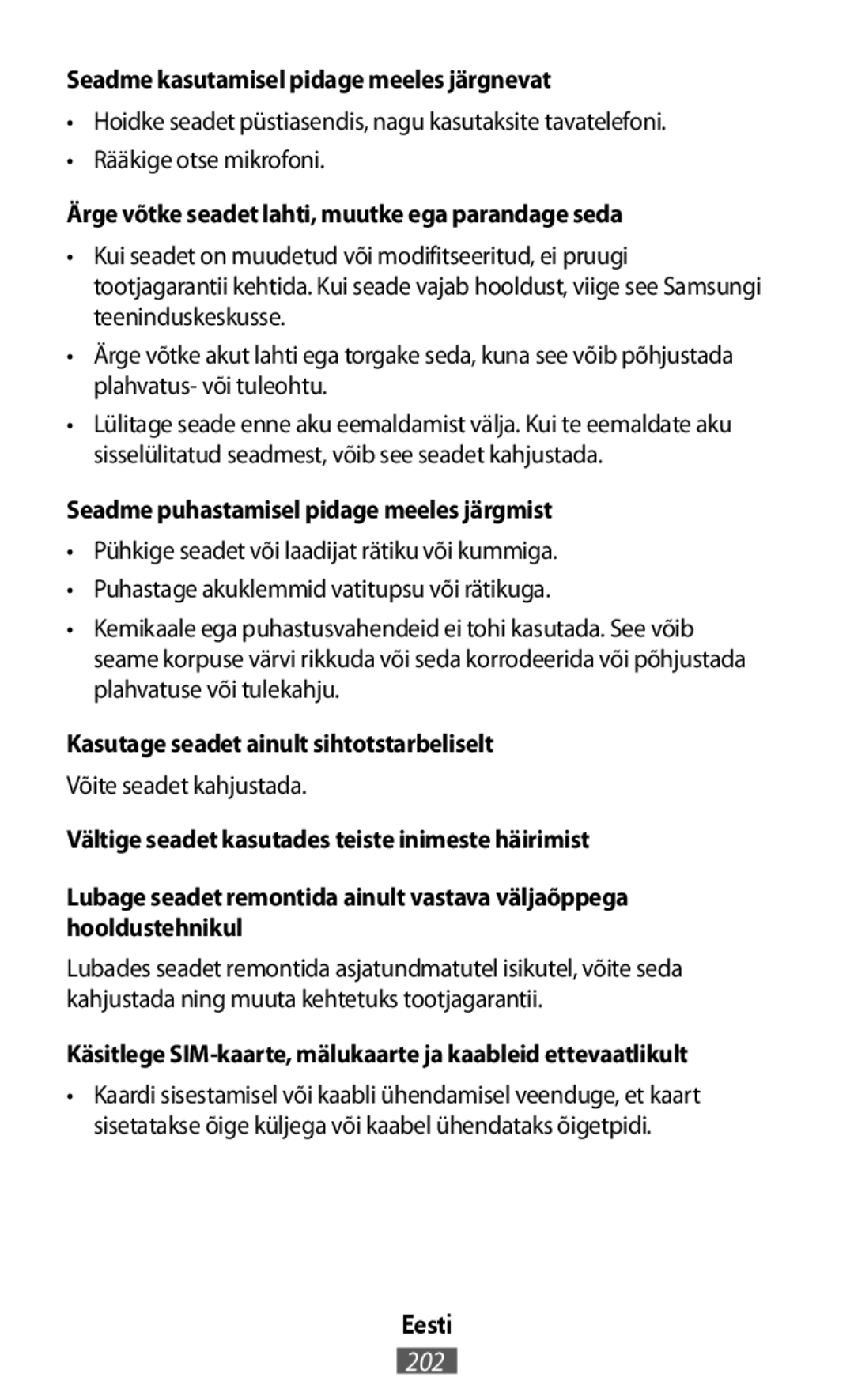 Käsitlege SIM-kaarte,mälukaarte ja kaableid ettevaatlikult On-Ear Headphones Level On Wireless Headphones