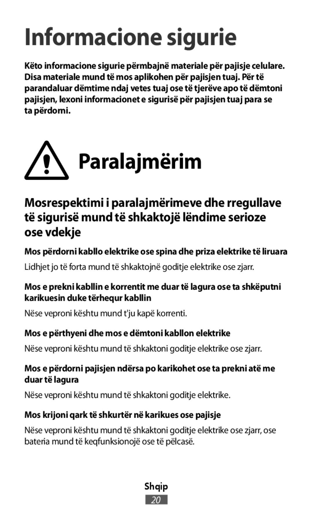 Nëse veproni kështu mund të shkaktoni goditje elektrike On-Ear Headphones Level On Wireless Headphones