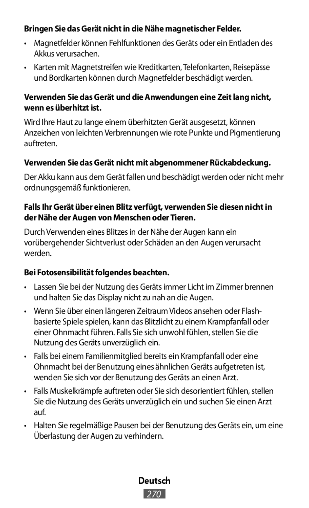 Verwenden Sie das Gerät nicht mit abgenommener Rückabdeckung On-Ear Headphones Level On Wireless Headphones