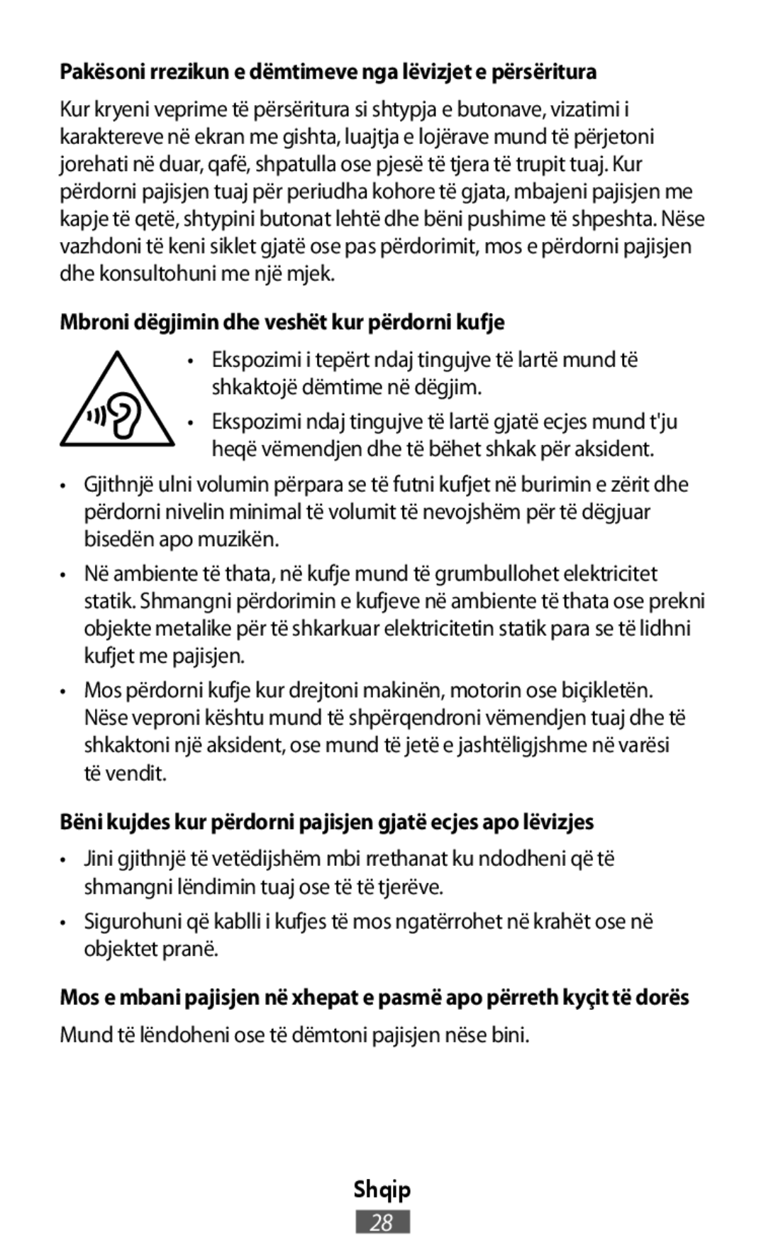 Mund të lëndoheni ose të dëmtoni pajisjen nëse bini On-Ear Headphones Level On Wireless Headphones