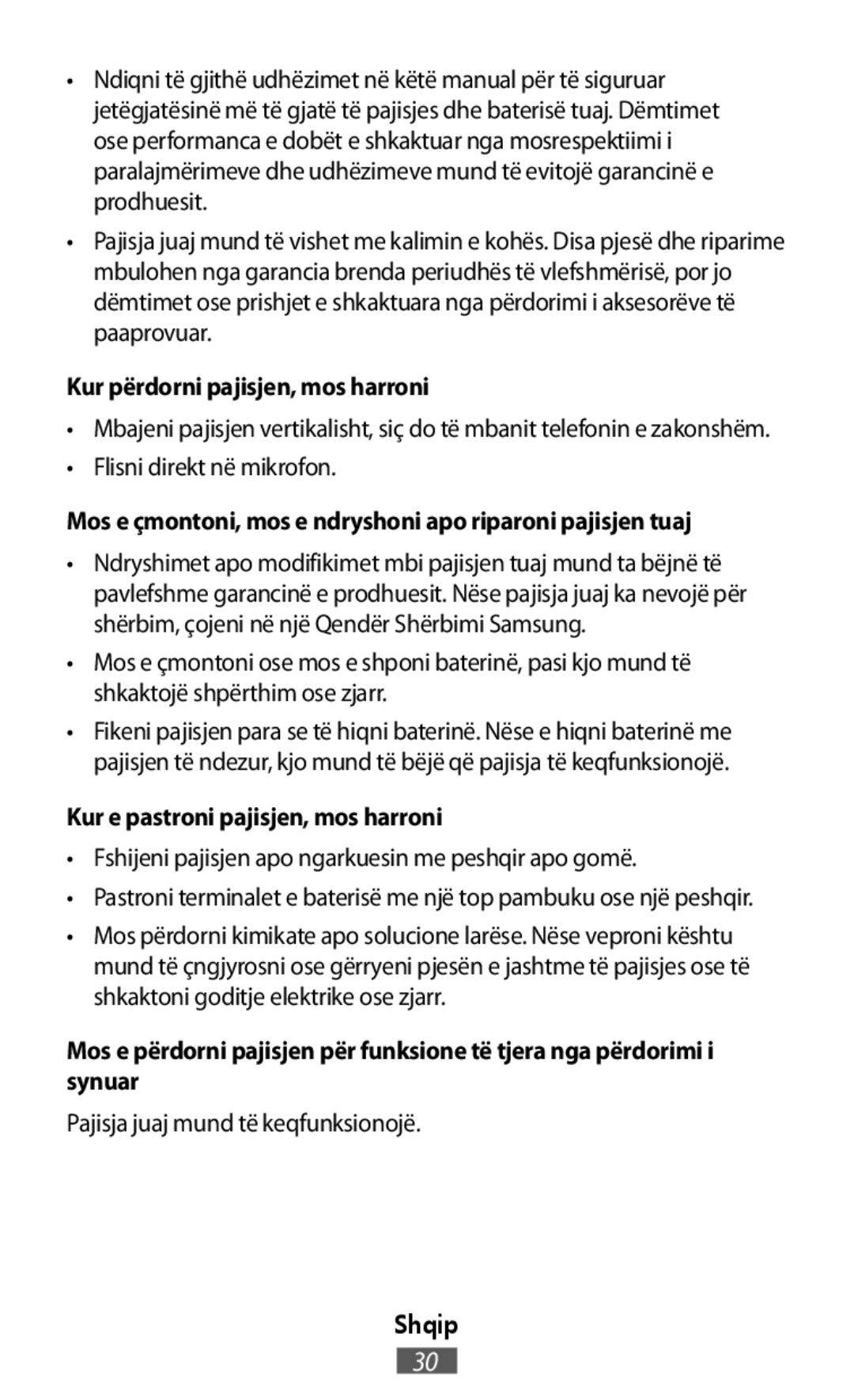 •Fshijeni pajisjen apo ngarkuesin me peshqir apo gomë On-Ear Headphones Level On Wireless Headphones