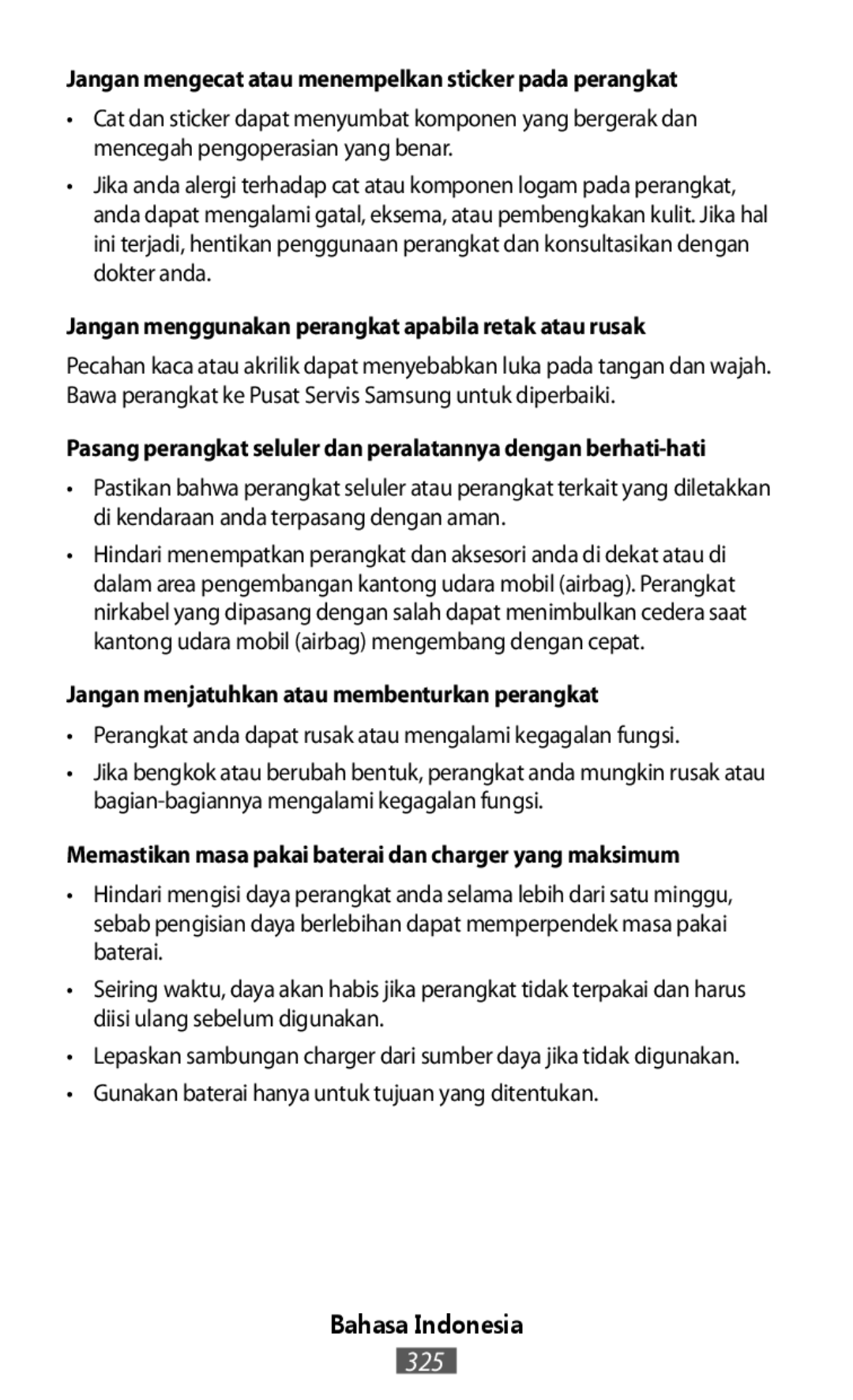 Jangan menjatuhkan atau membenturkan perangkat On-Ear Headphones Level On Wireless Headphones