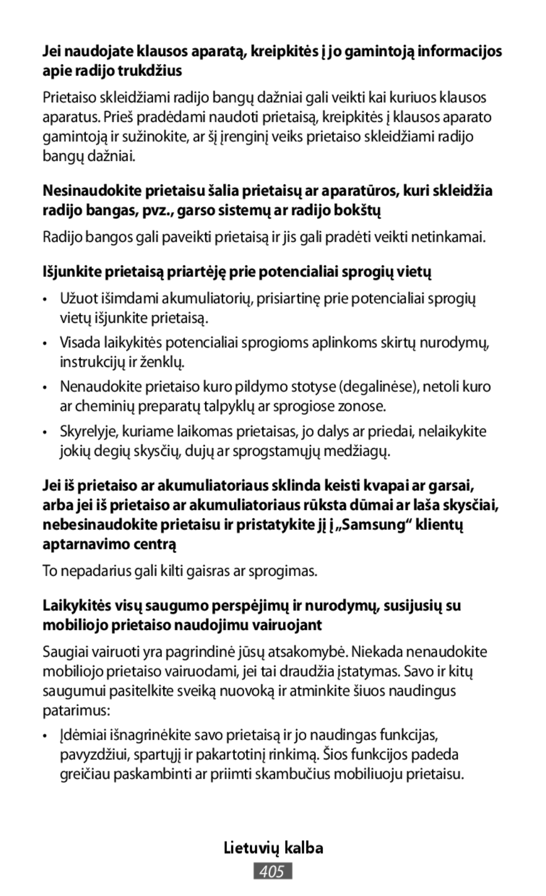 Išjunkite prietaisą priartėję prie potencialiai sprogių vietų On-Ear Headphones Level On Wireless Headphones