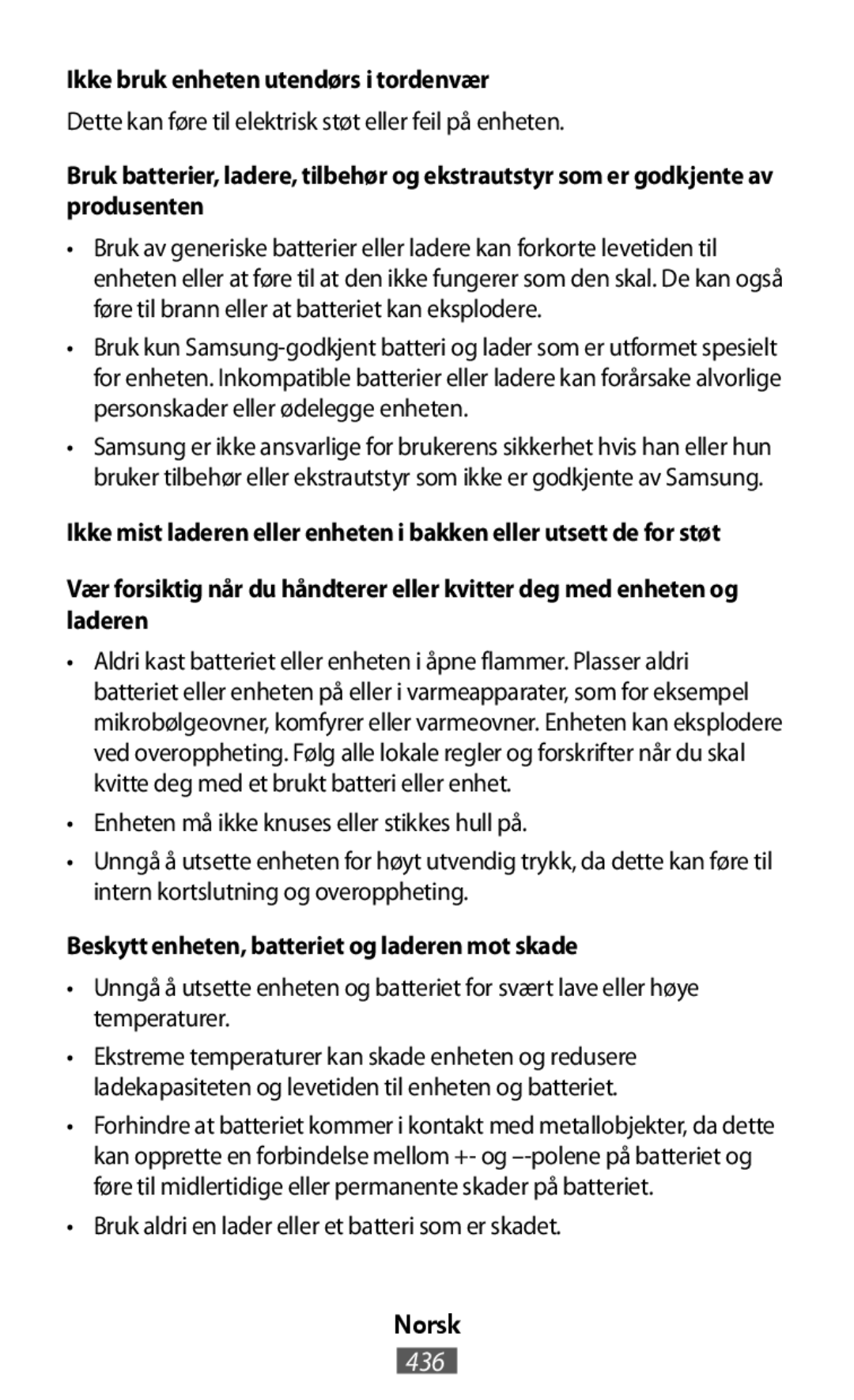 Vær forsiktig når du håndterer eller kvitter deg med enheten og laderen On-Ear Headphones Level On Wireless Headphones