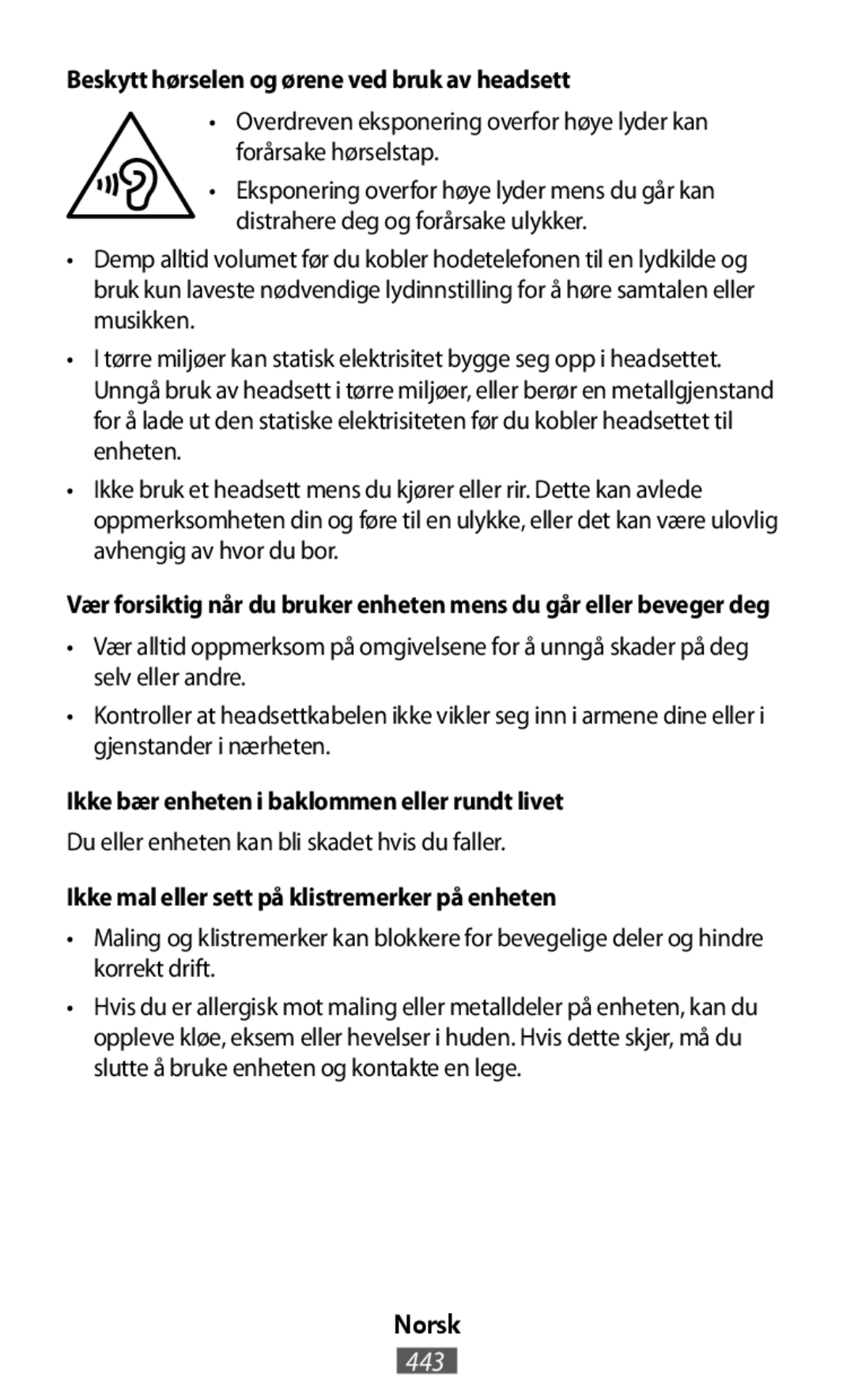 Ikke mal eller sett på klistremerker på enheten On-Ear Headphones Level On Wireless Headphones