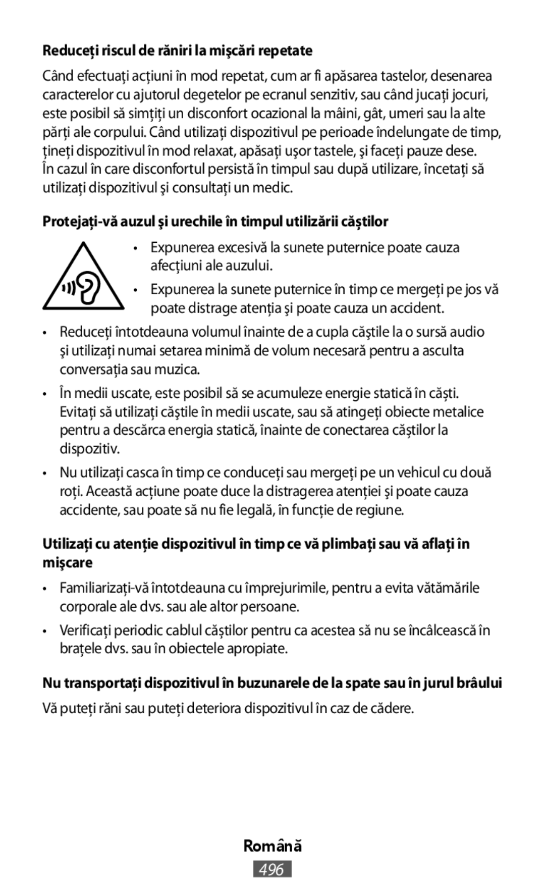 Protejaţi-văauzul şi urechile în timpul utilizării căștilor On-Ear Headphones Level On Wireless Headphones