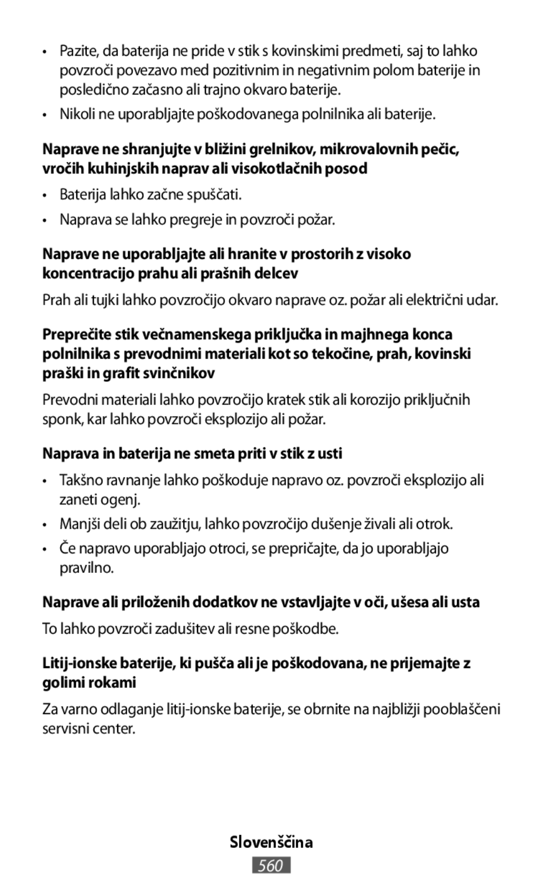 To lahko povzroči zadušitev ali resne poškodbe On-Ear Headphones Level On Wireless Headphones