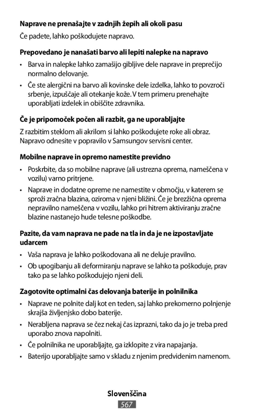 Če je pripomoček počen ali razbit, ga ne uporabljajte On-Ear Headphones Level On Wireless Headphones