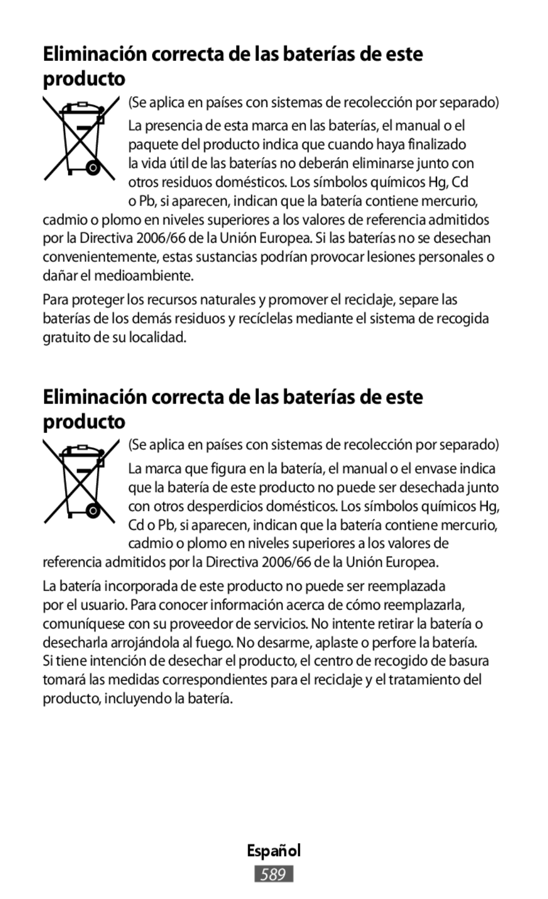 Eliminación correcta de las baterías de este producto On-Ear Headphones Level On Wireless Headphones