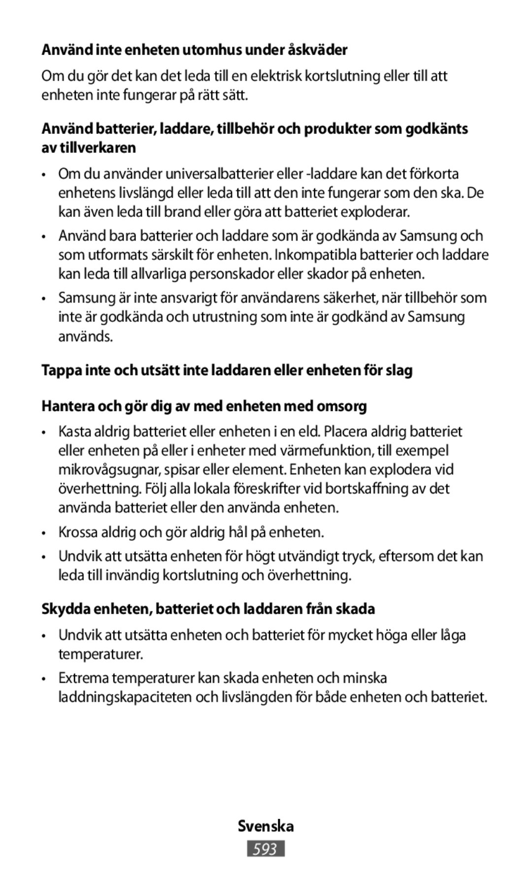 Tappa inte och utsätt inte laddaren eller enheten för slag On-Ear Headphones Level On Wireless Headphones