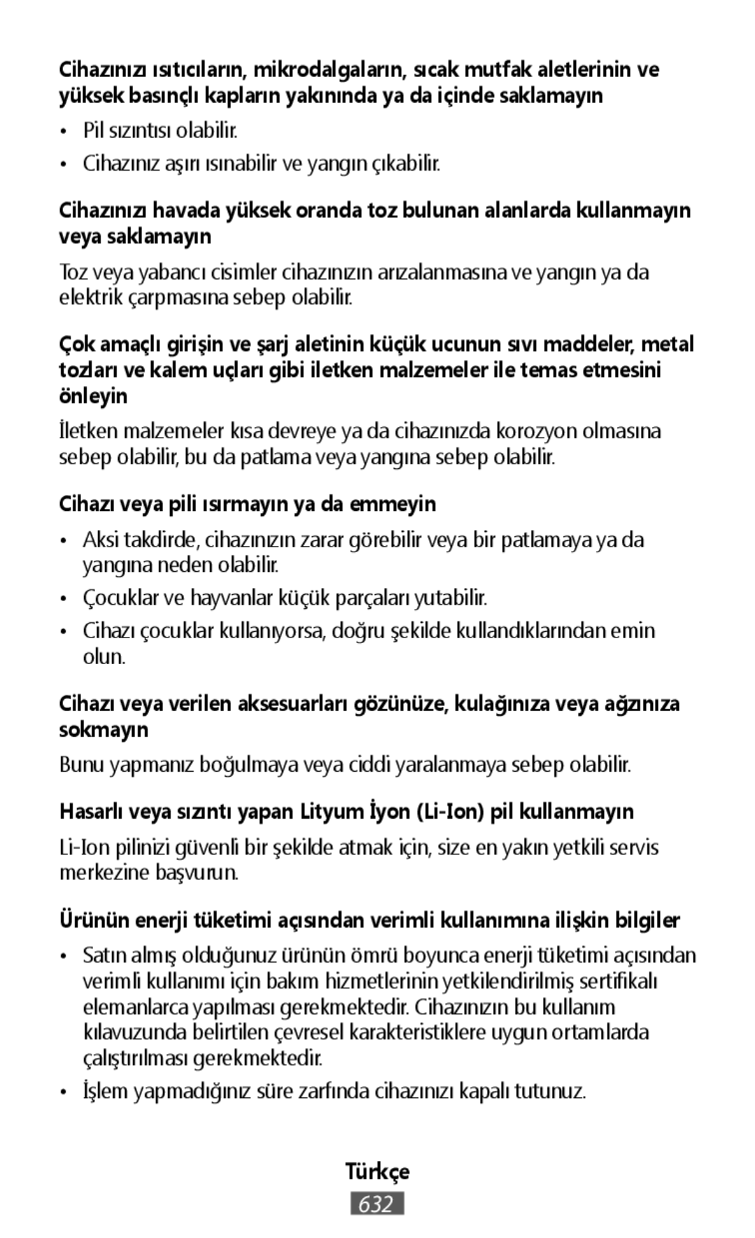 Ürünün enerji tüketimi açısından verimli kullanımına ilişkin bilgiler On-Ear Headphones Level On Wireless Headphones