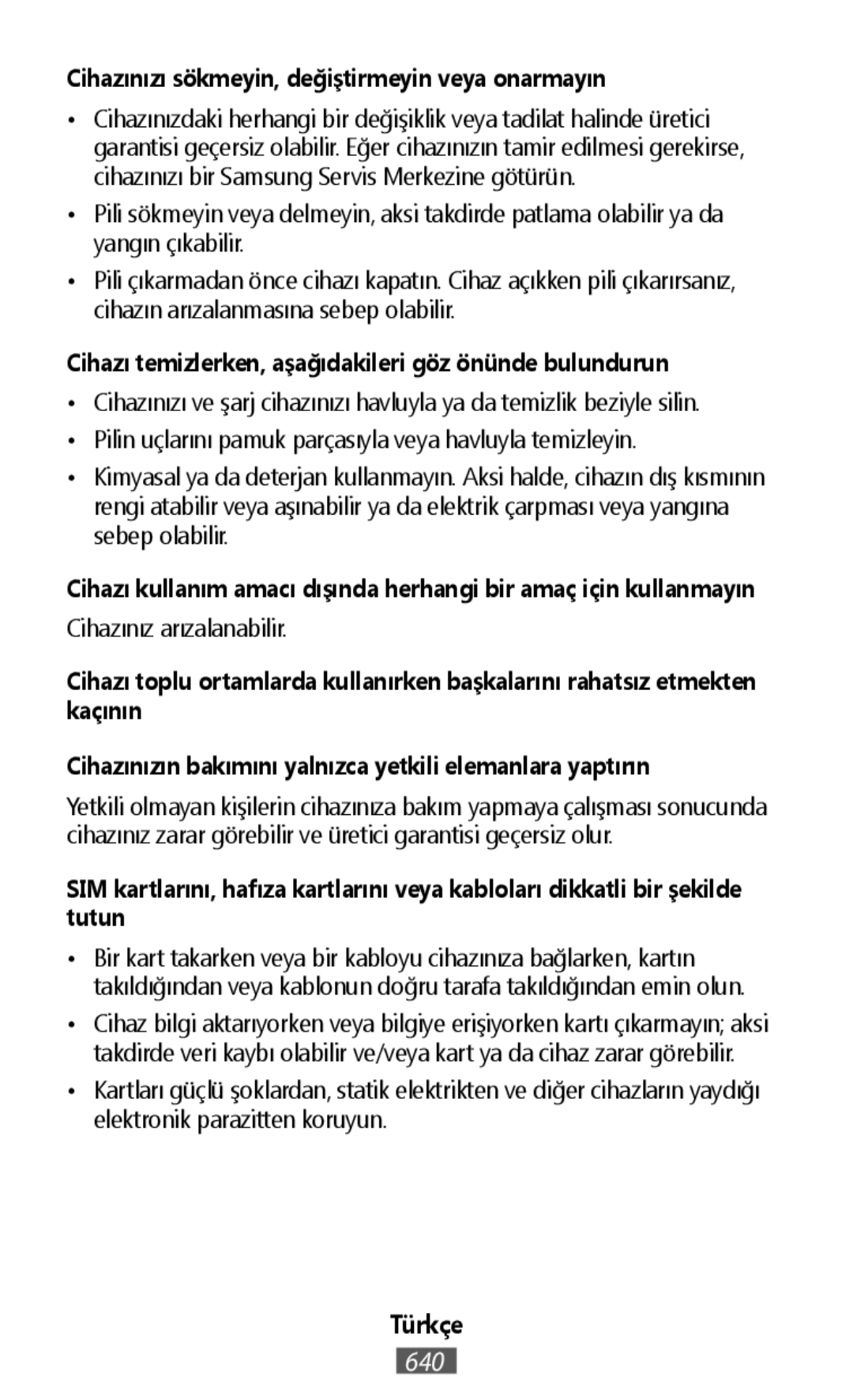 SIM kartlarını, hafıza kartlarını veya kabloları dikkatli bir şekilde tutun On-Ear Headphones Level On Wireless Headphones