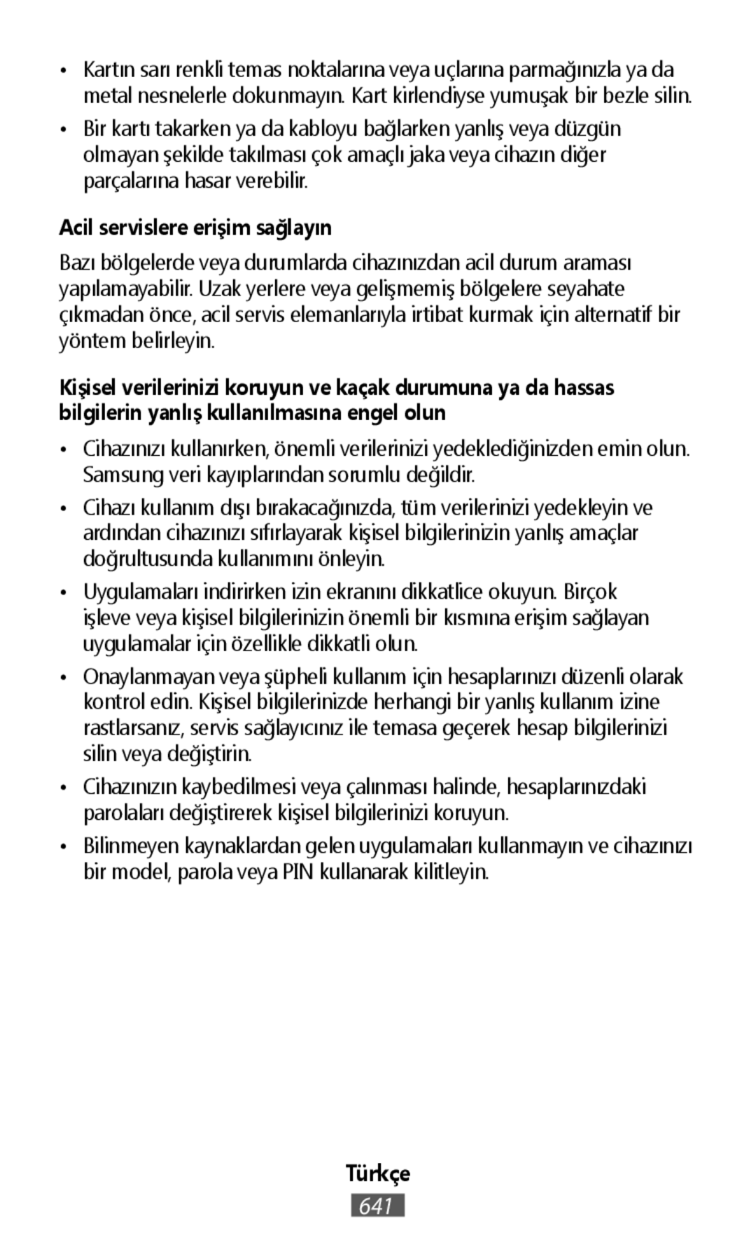 Acil servislere erişim sağlayın Türkçe