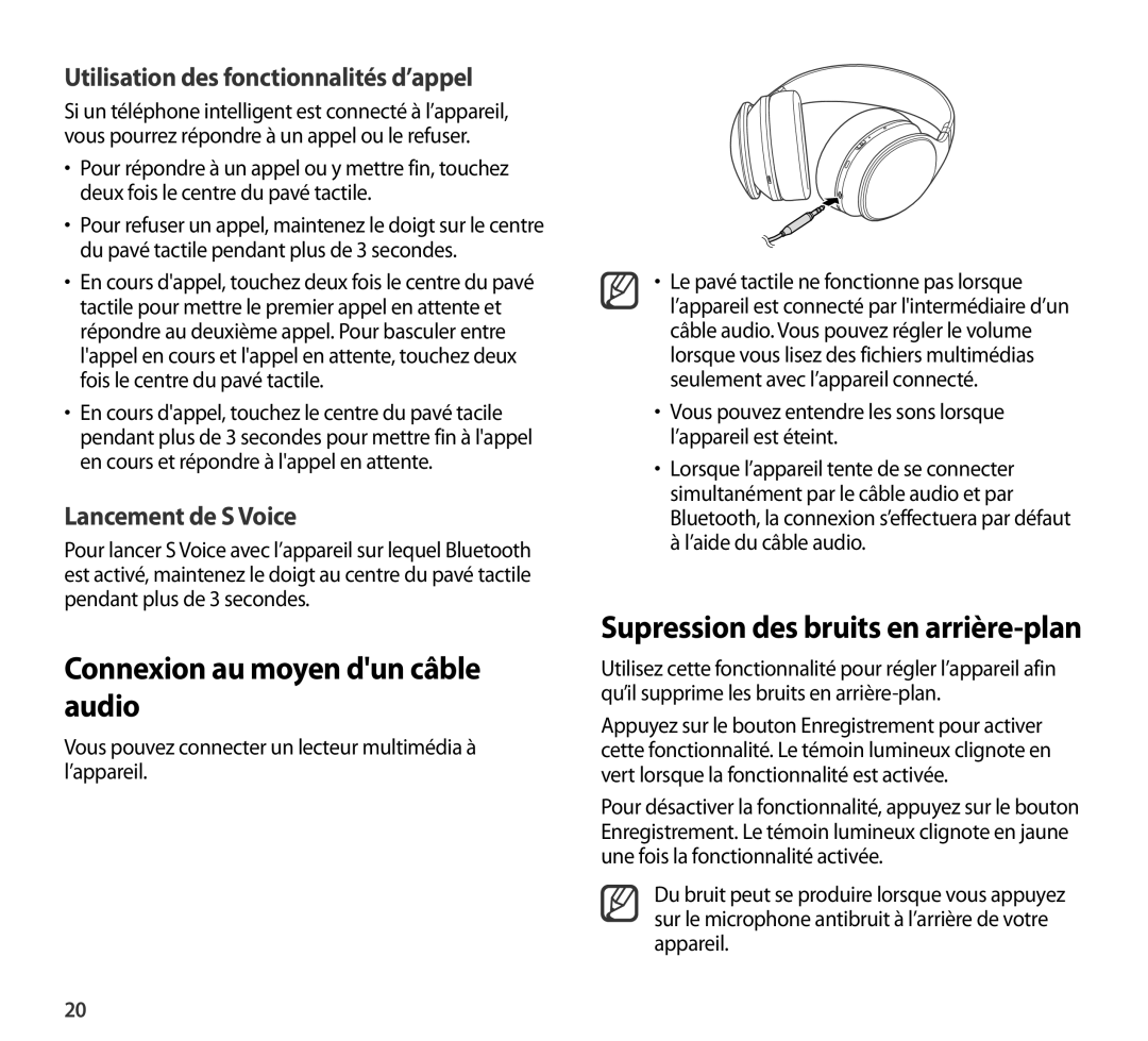 Utilisation des fonctionnalités d’appel On-Ear Headphones Level Over Headphones