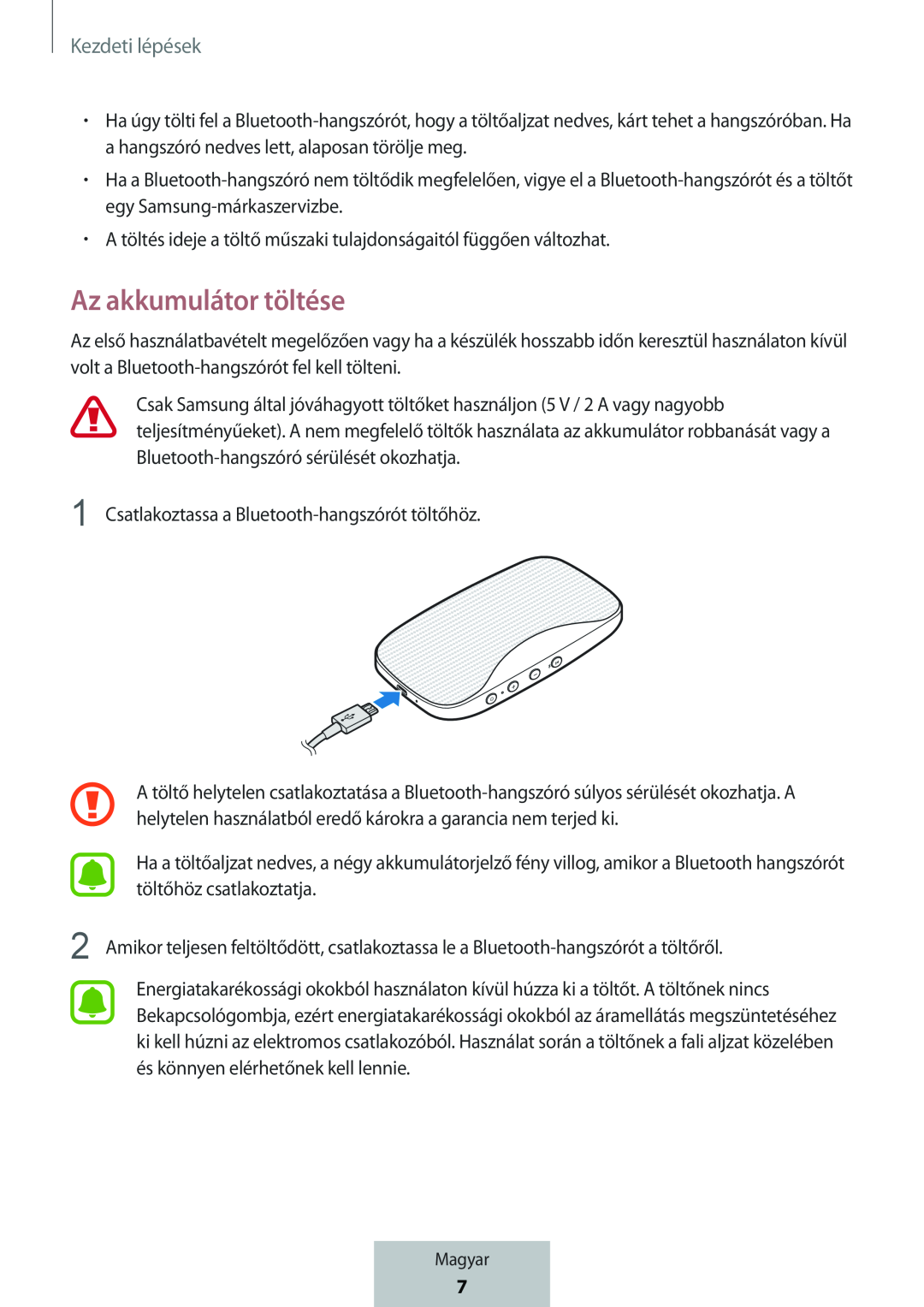 Az akkumulátor töltése