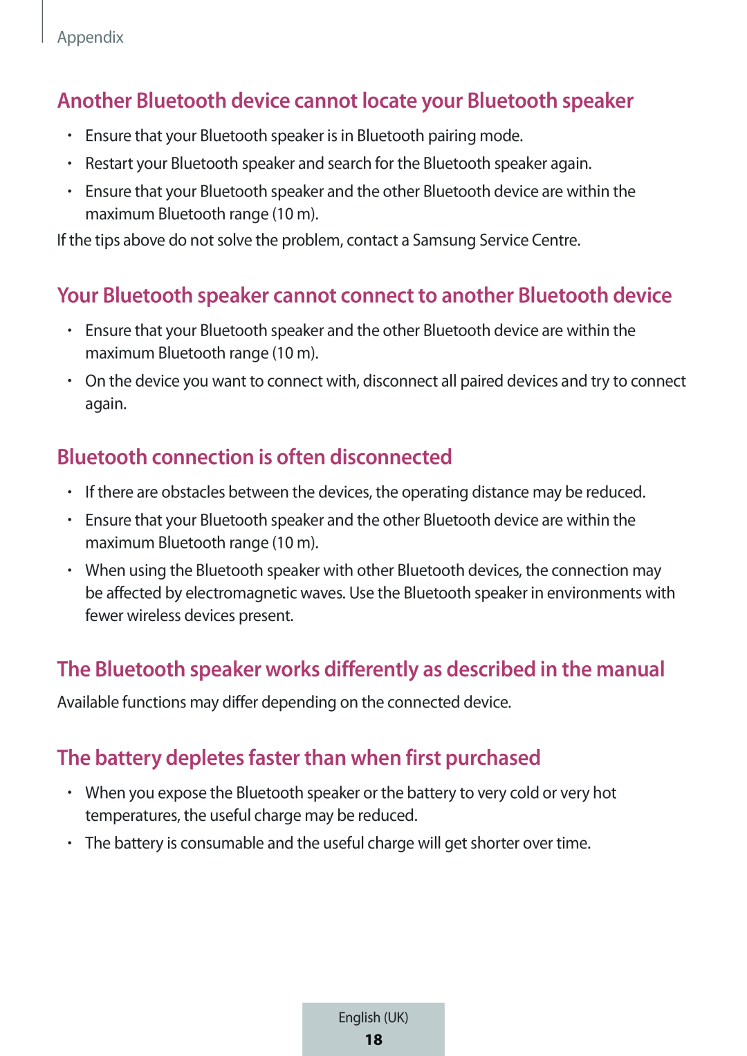 The Bluetooth speaker works differently as described in the manual Box Level Box Slim