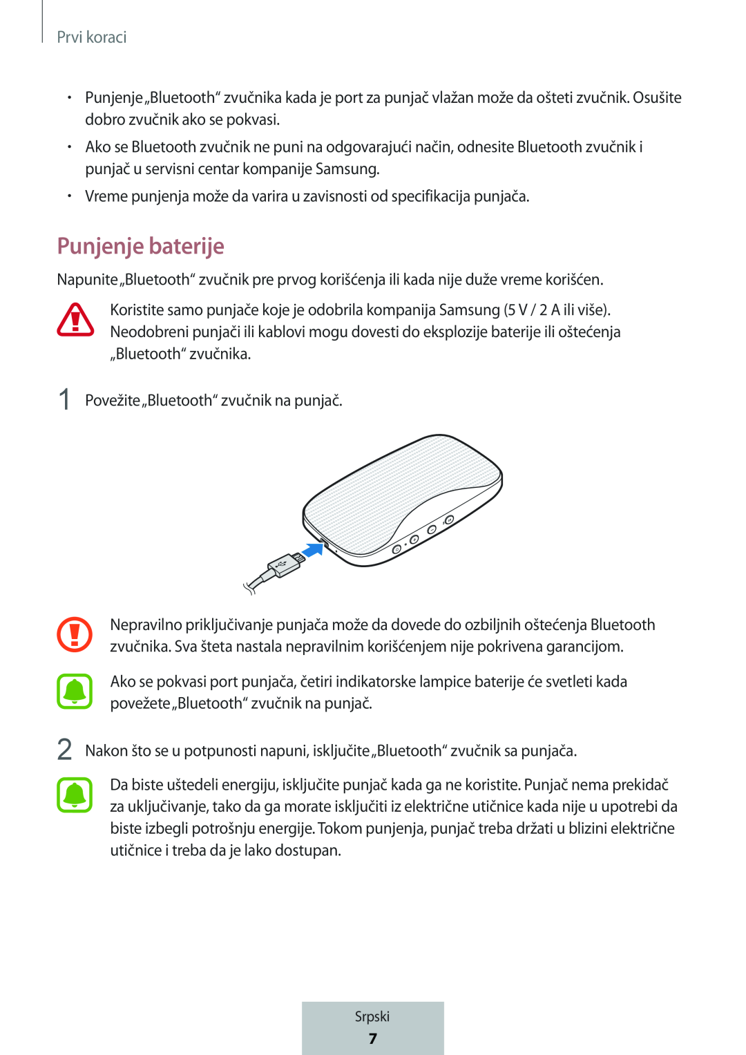 1 Povežite„Bluetooth“ zvučnik na punjač Box Level Box Slim