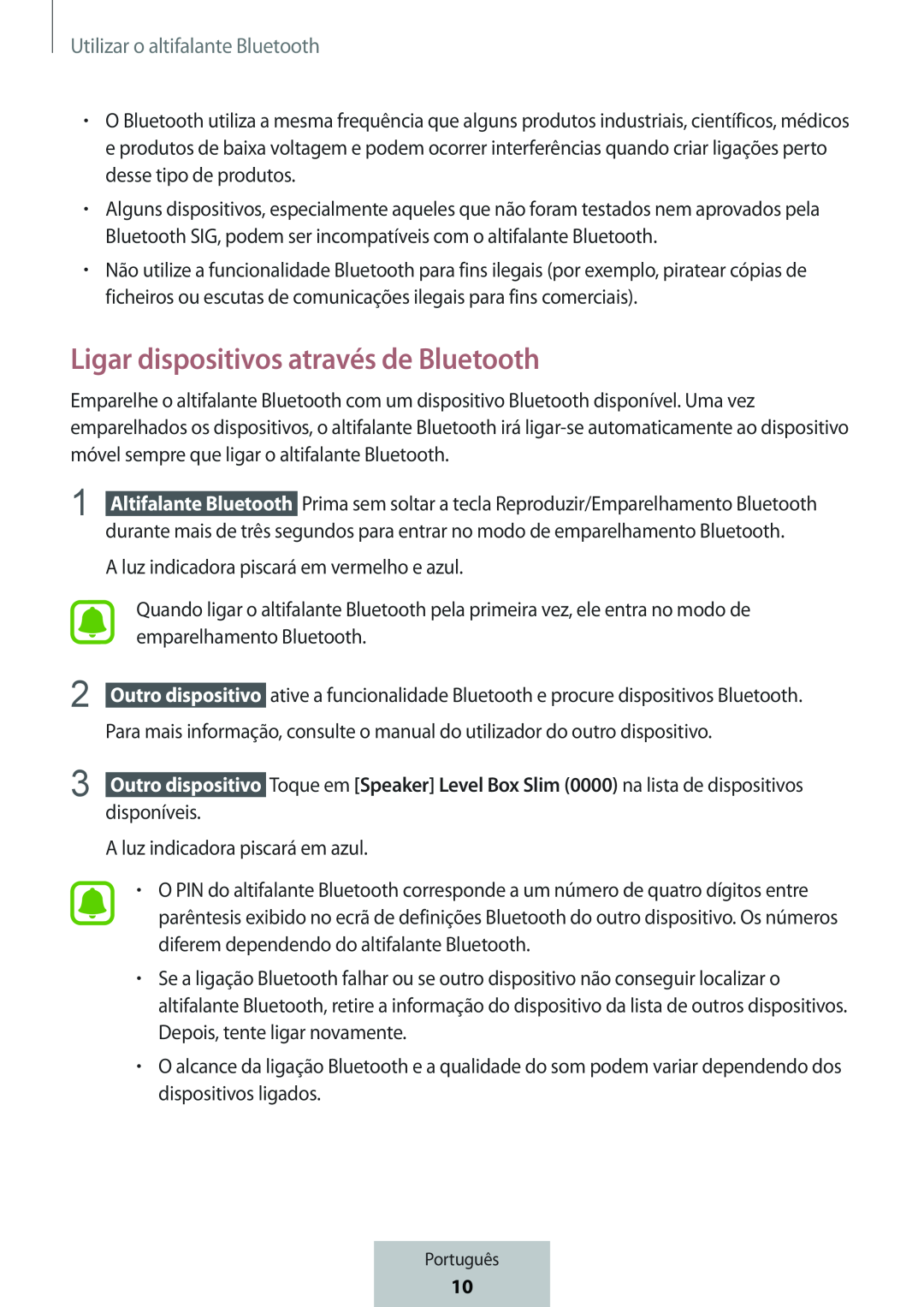 Ligar dispositivos através de Bluetooth