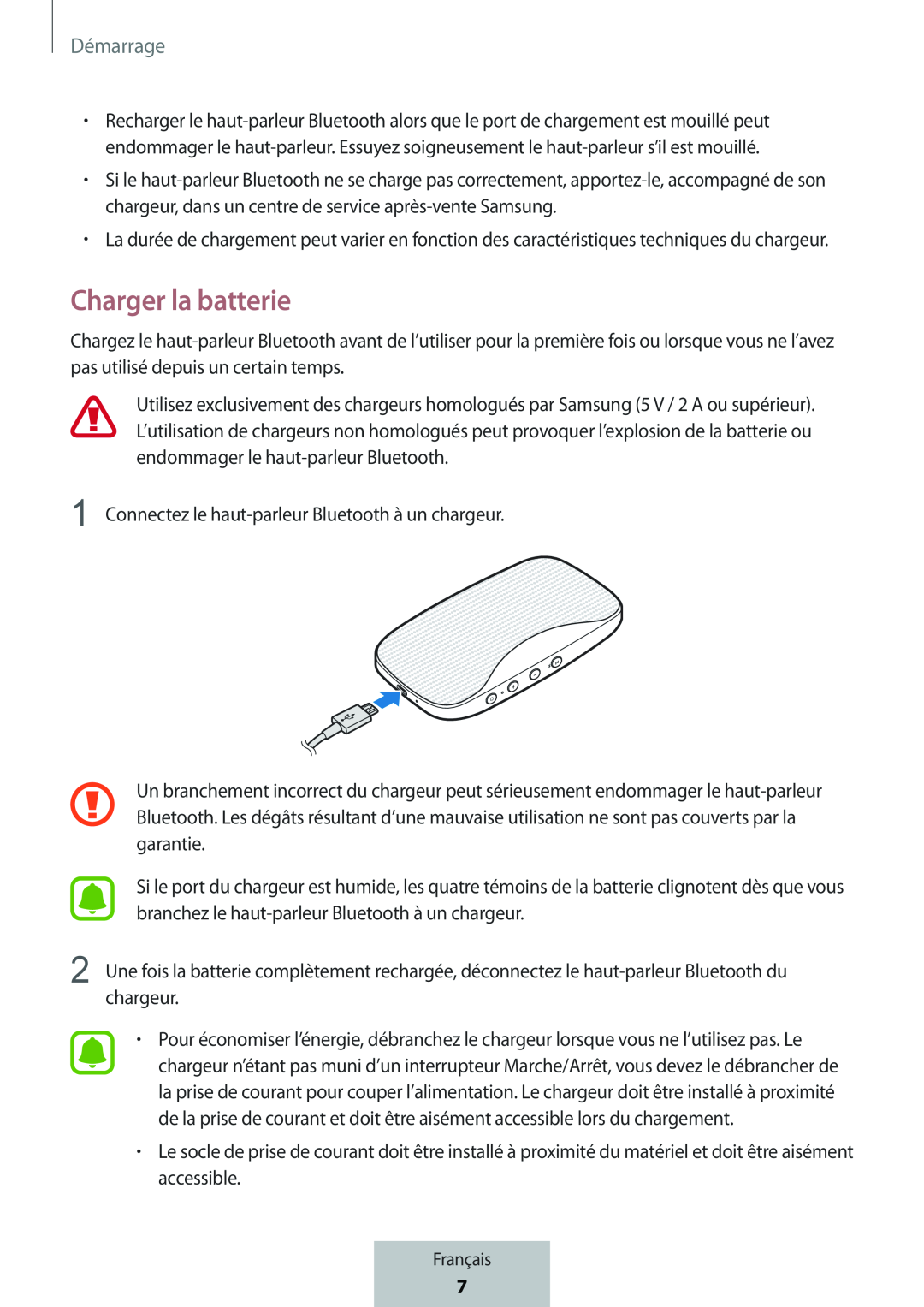 Charger la batterie