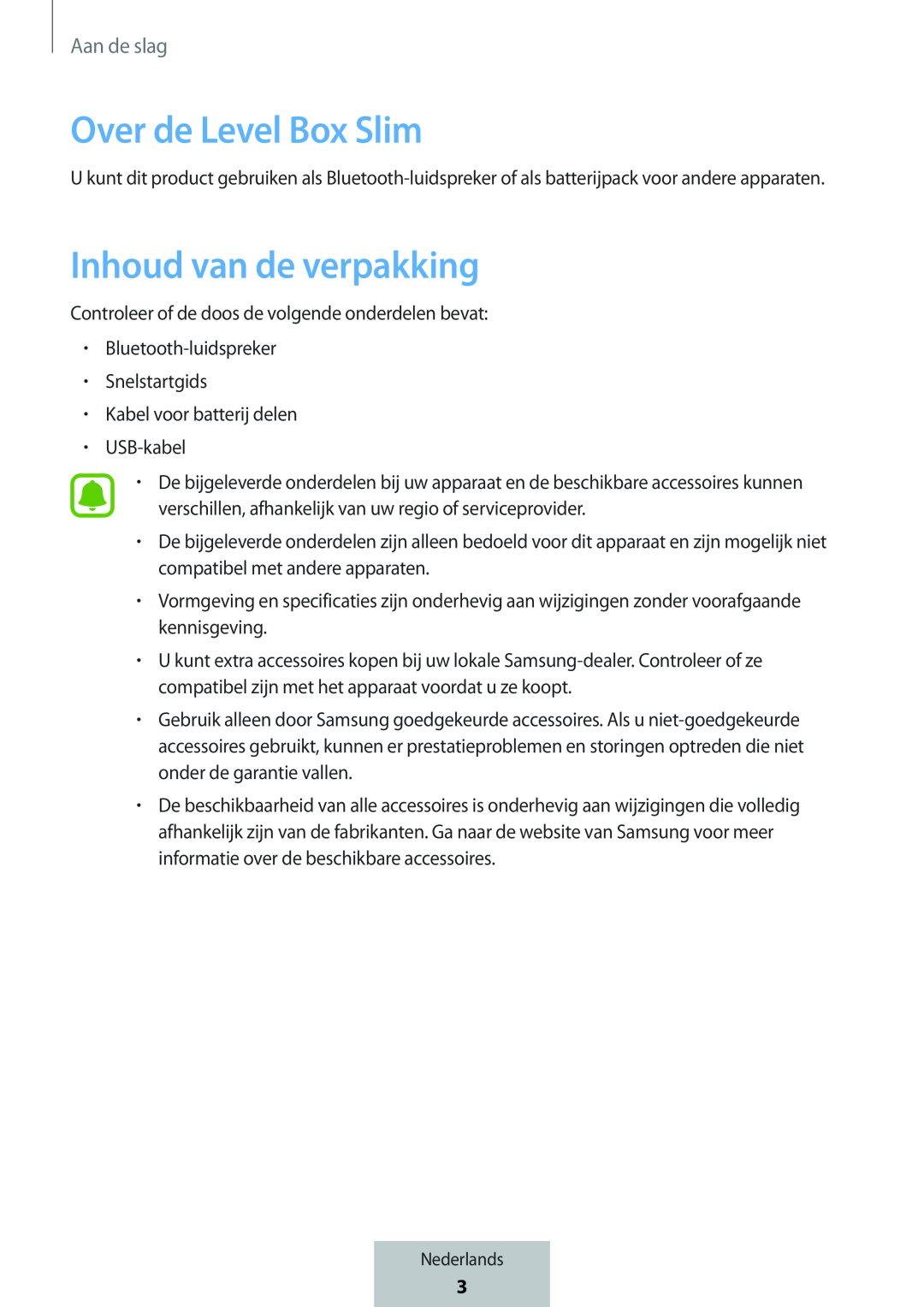 Inhoud van de verpakking Box Level Box Slim