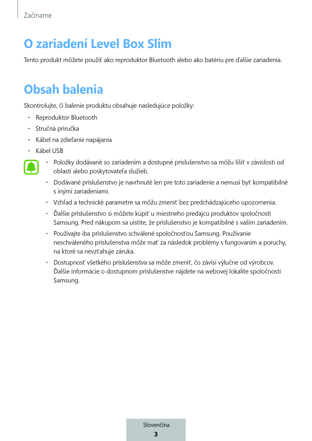 Obsah balenia Box Level Box Slim