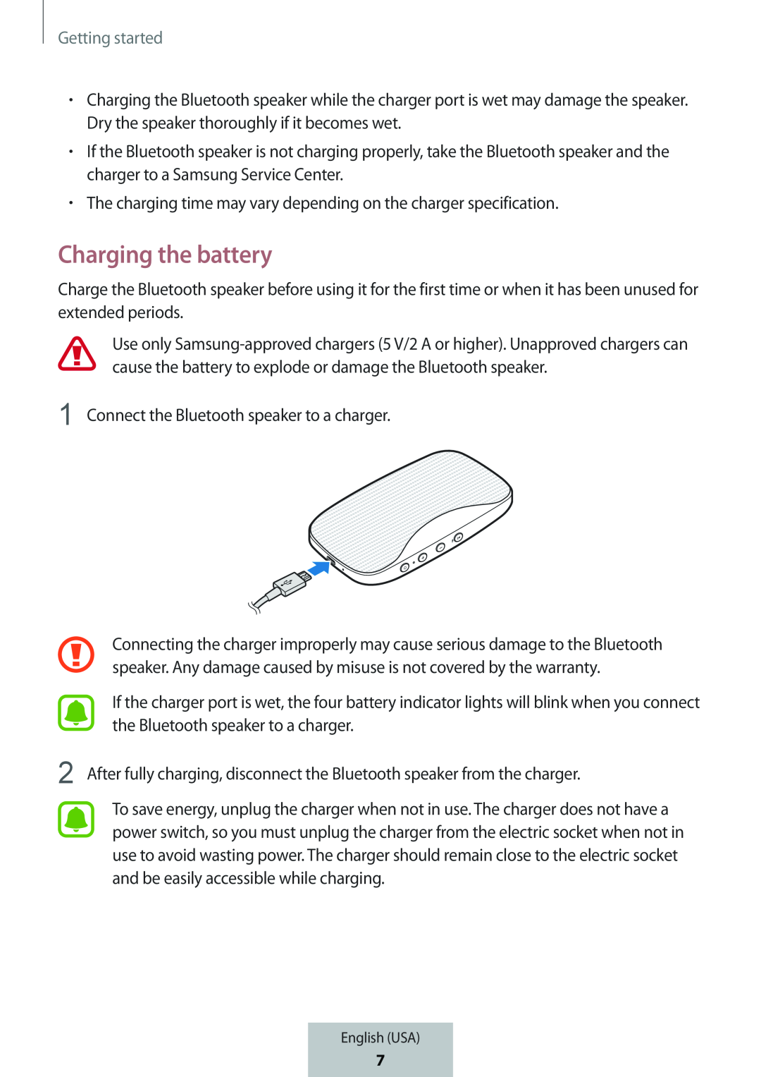 Charging the battery Box Level Box Slim