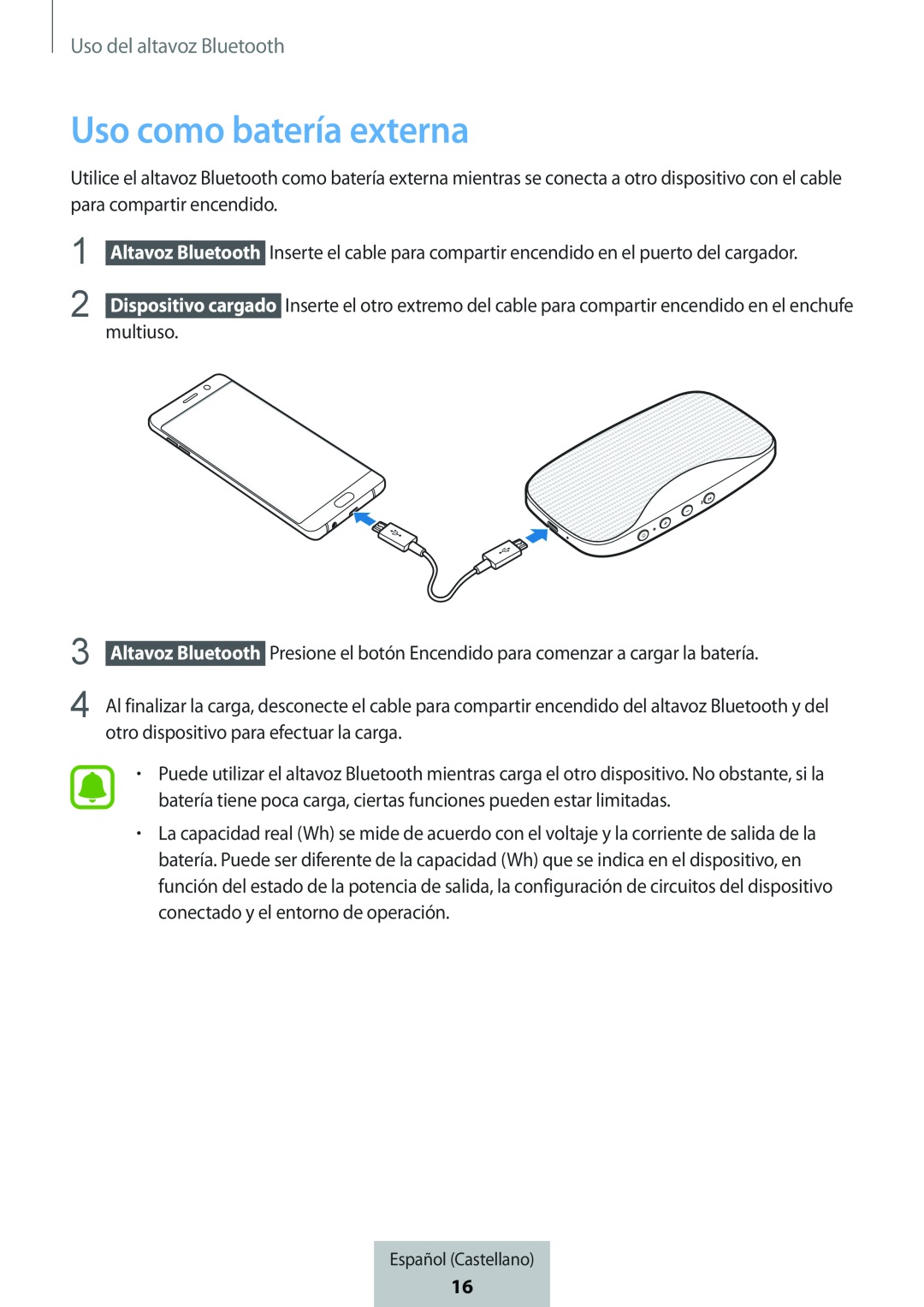 Uso como batería externa