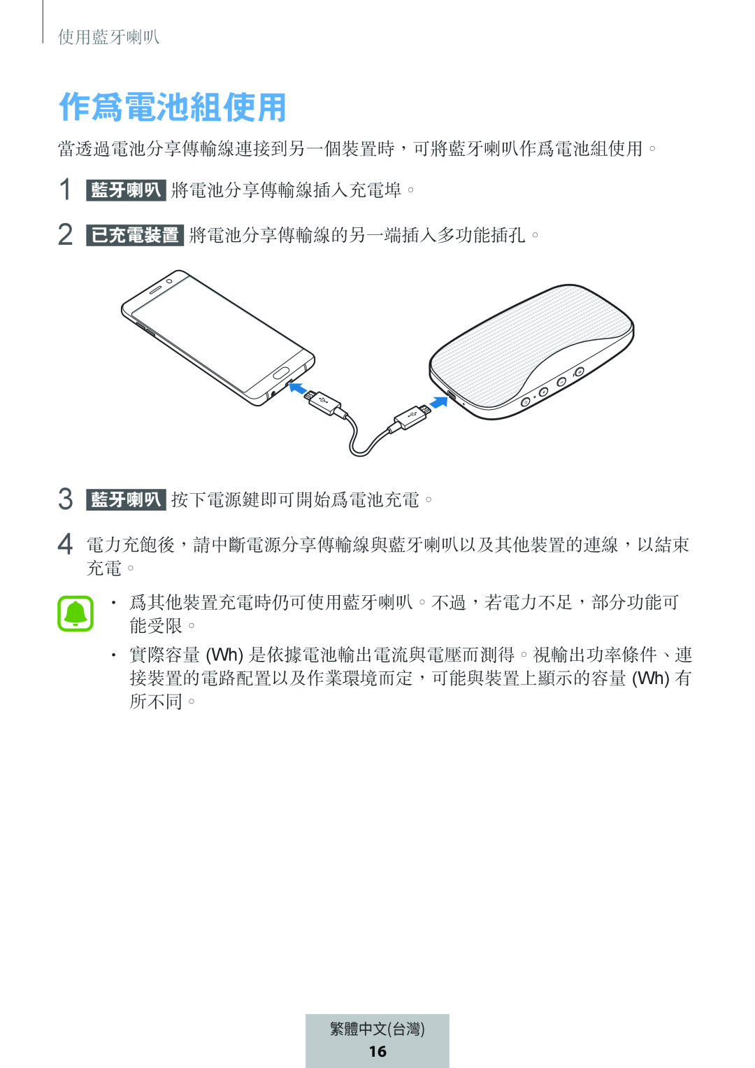 作為電池組使用