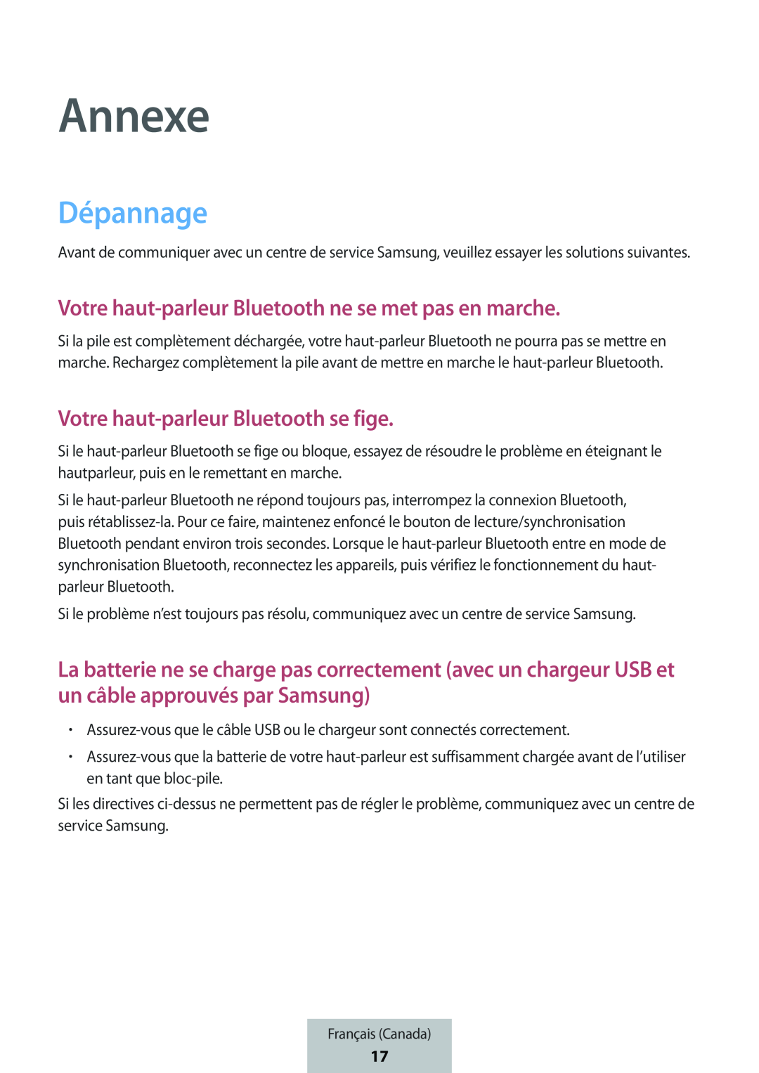 Votre haut-parleurBluetooth ne se met pas en marche Box Level Box Slim