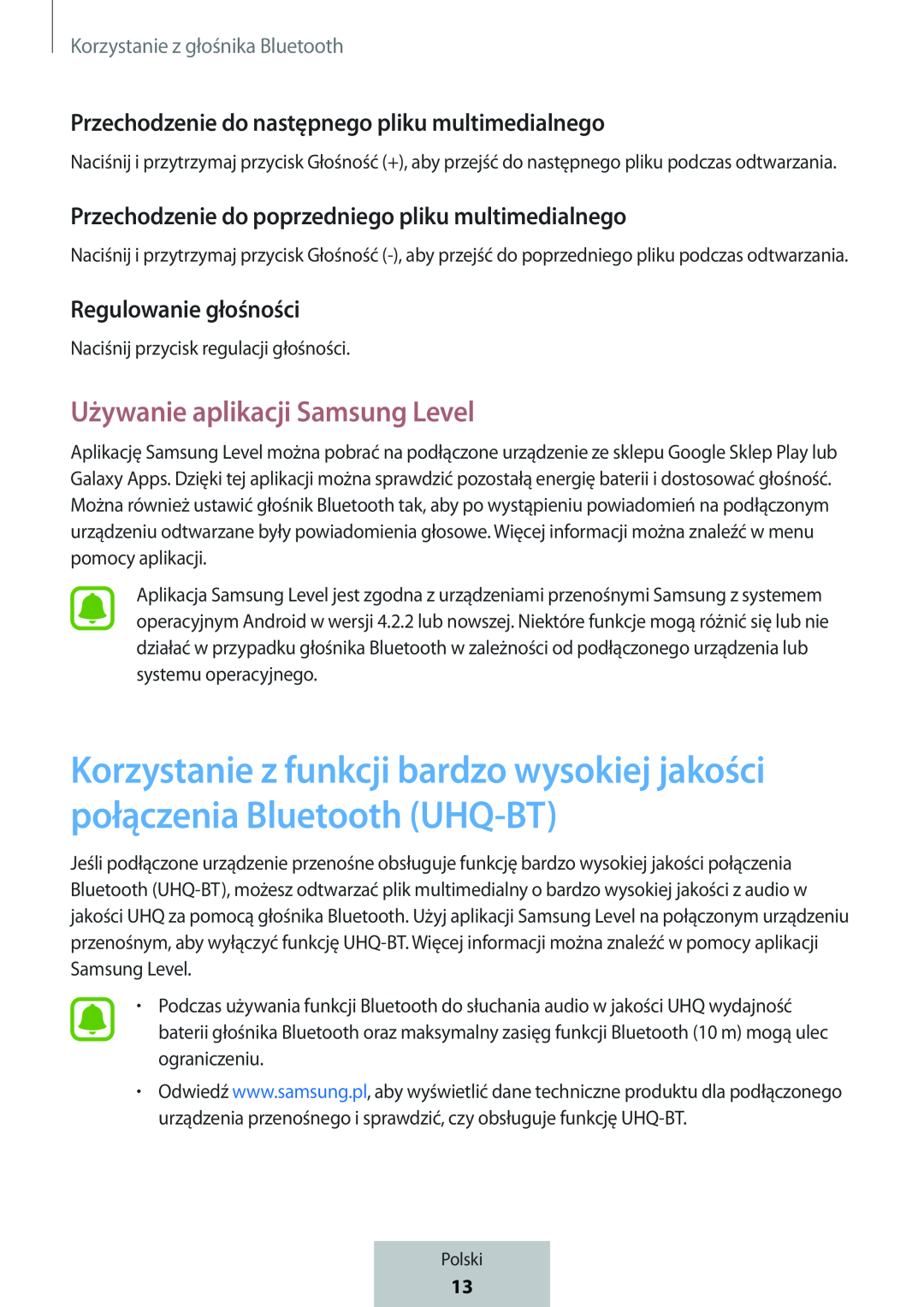 Używanie aplikacji Samsung Level Box Level Box PRO