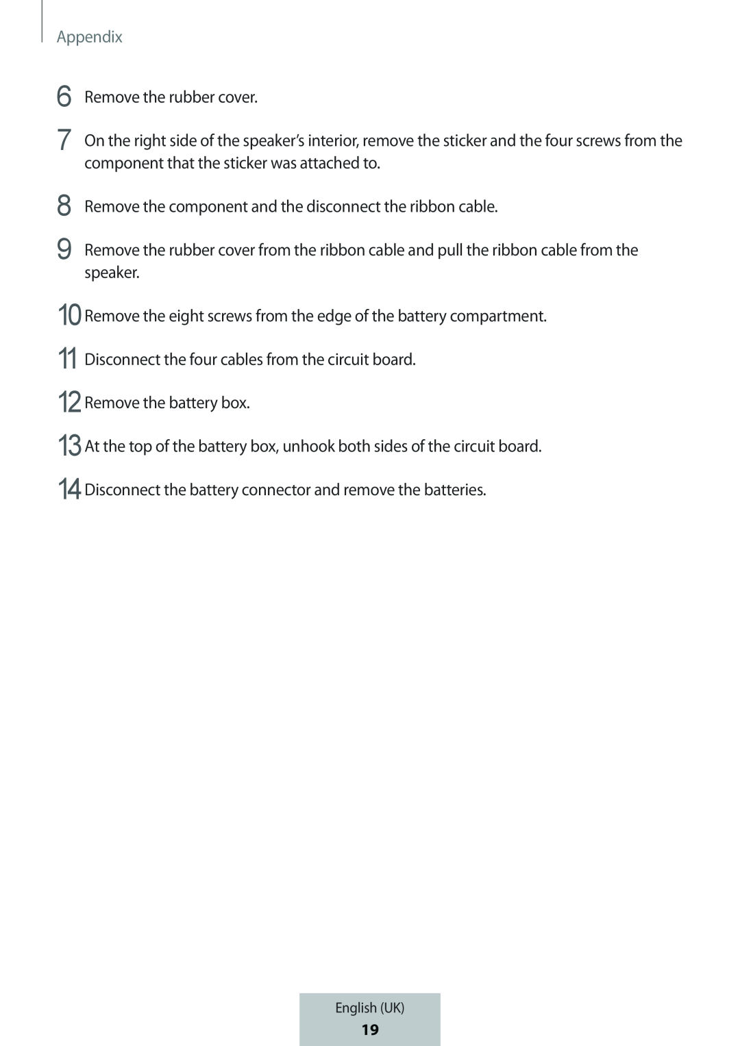 12Remove the battery box Box Level Box PRO