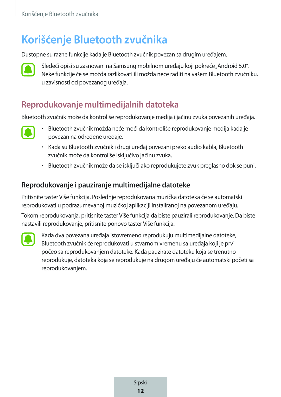 Reprodukovanje i pauziranje multimedijalne datoteke Box Level Box PRO