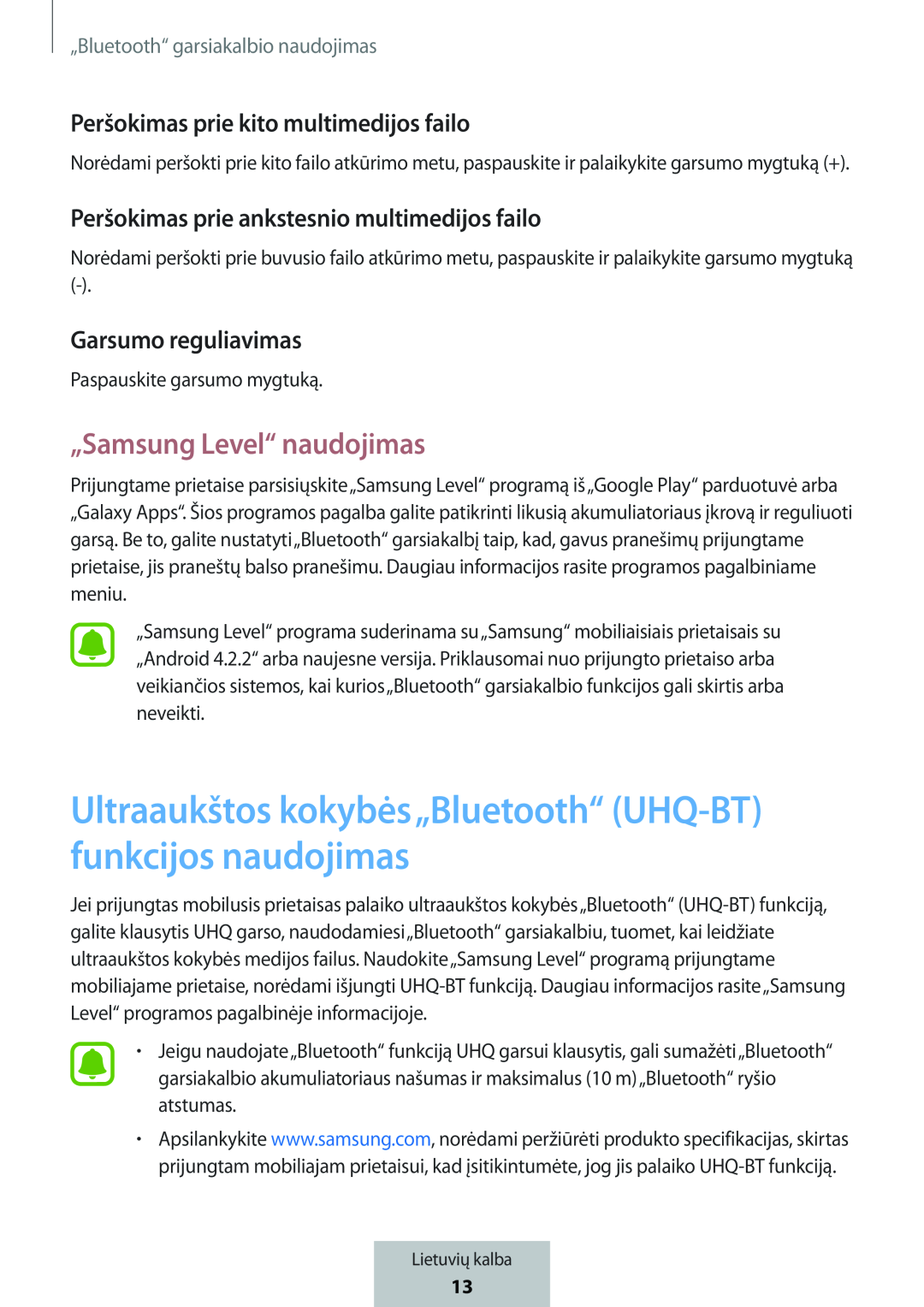 Ultraaukštos kokybės„Bluetooth“ (UHQ-BT)funkcijos naudojimas Box Level Box PRO