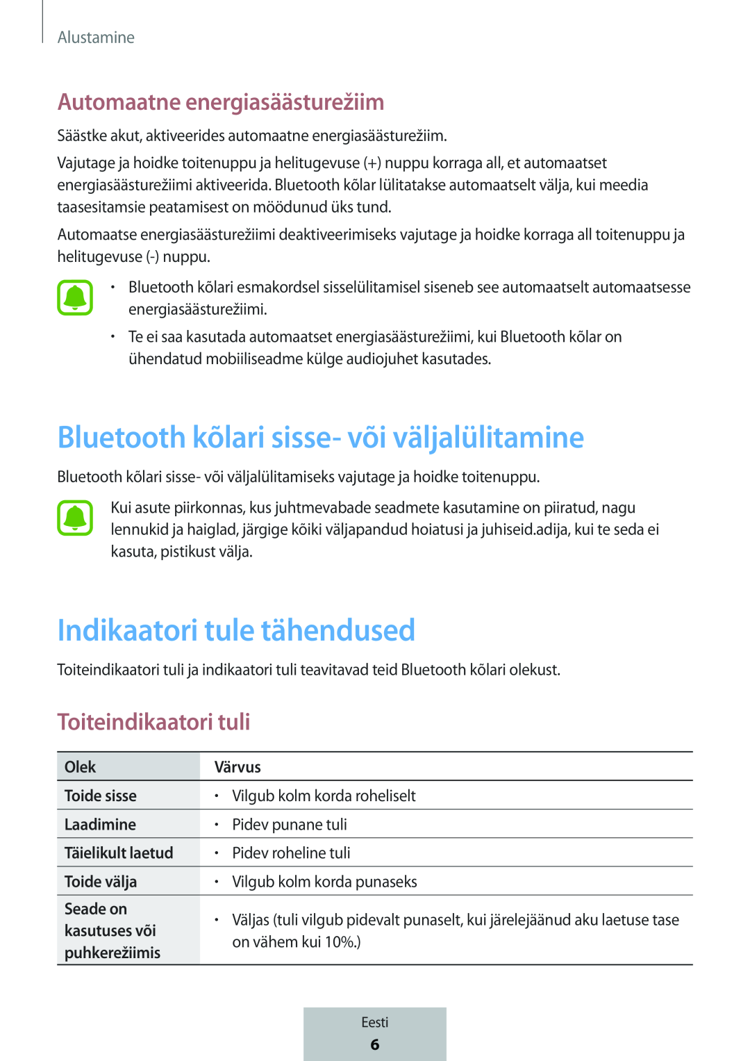 Bluetooth kõlari sisse- või väljalülitamine Box Level Box PRO