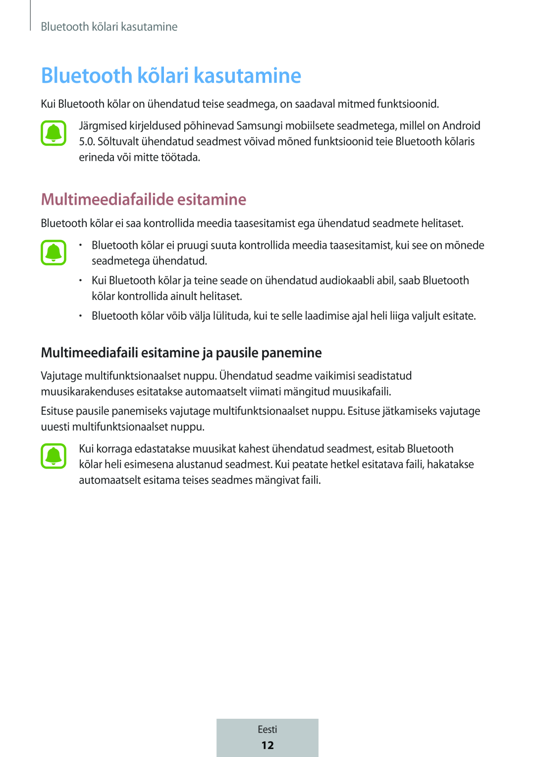 Multimeediafaili esitamine ja pausile panemine Box Level Box PRO